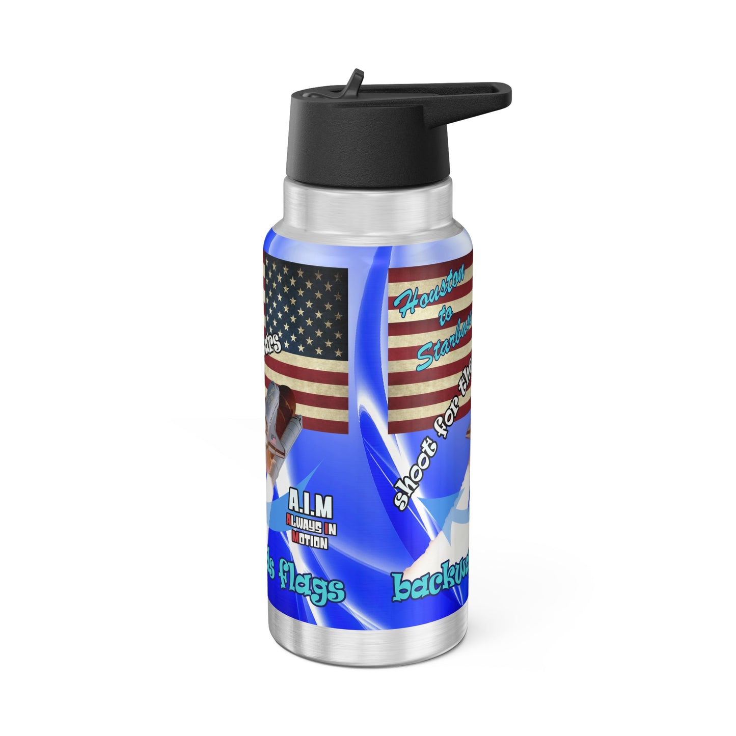 shoot for the stars - Gator Tumbler, 32oz (blue-white wave)
