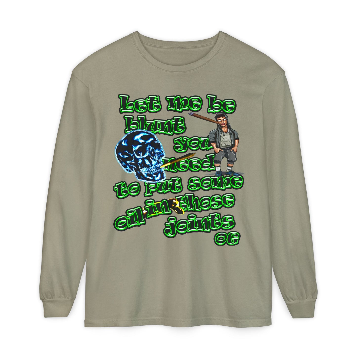 og - Unisex Garment-dyed Long Sleeve T-Shirt