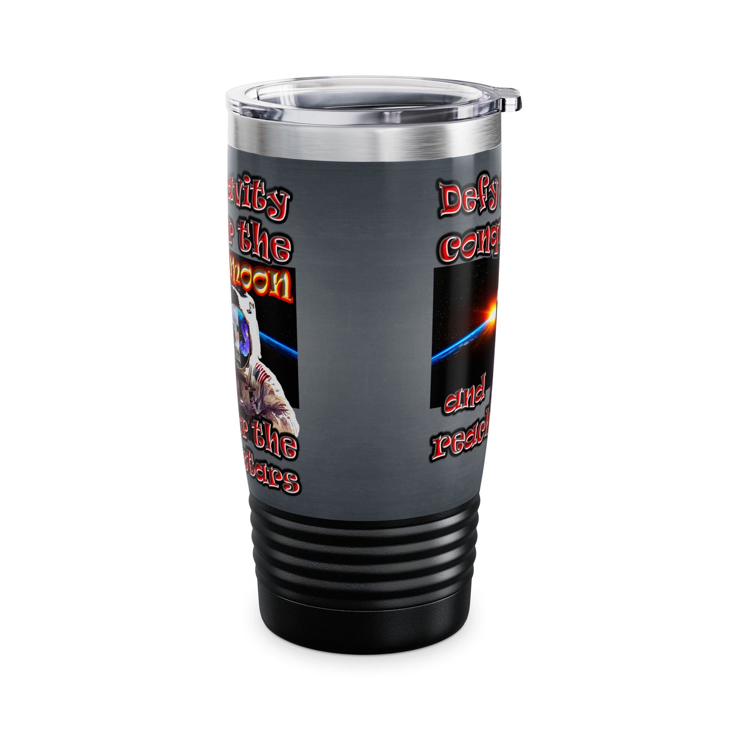 defy conquer reach - Ringneck Tumbler, 20oz (grey-light grey)