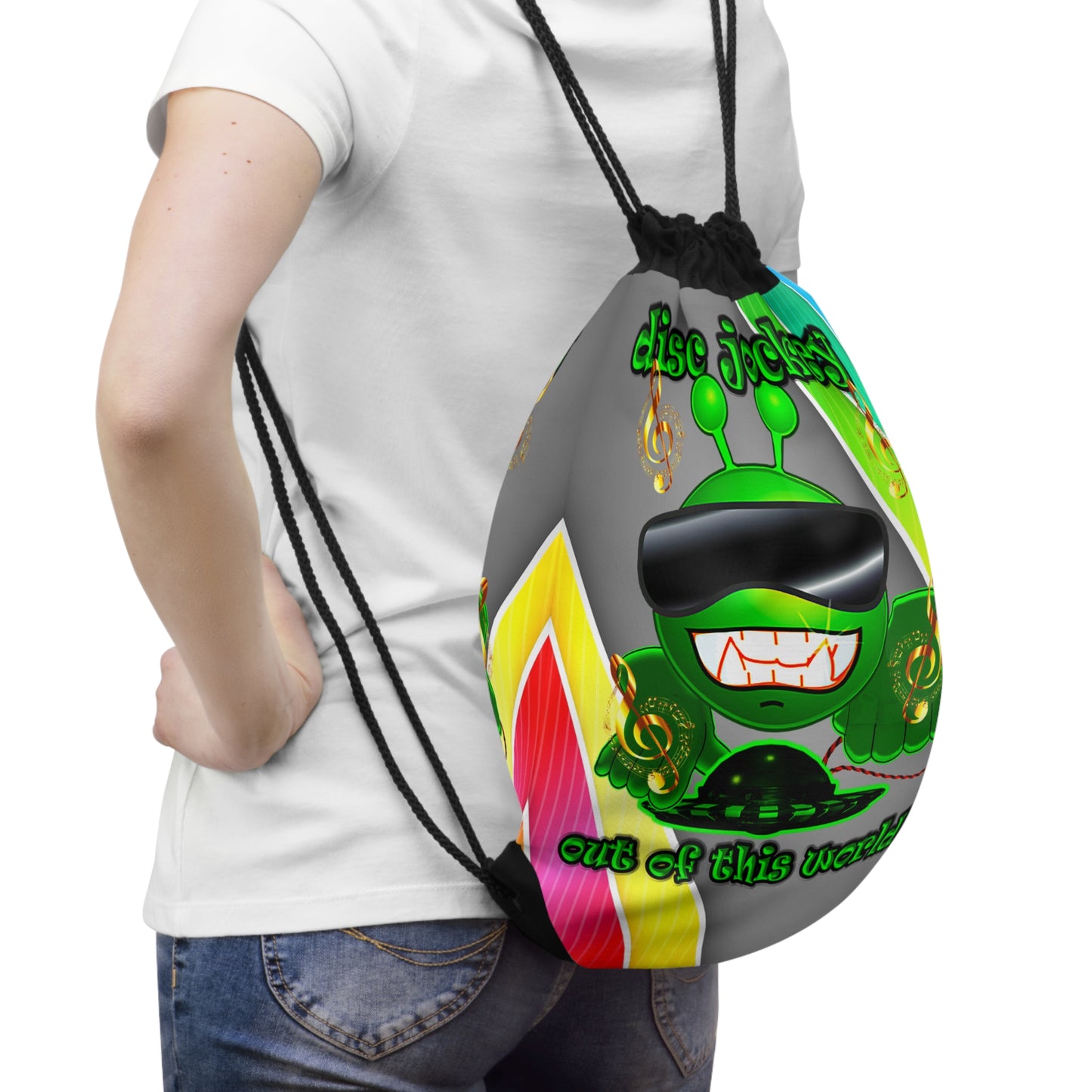 disc jockey - Drawstring Bag (rainbow split)