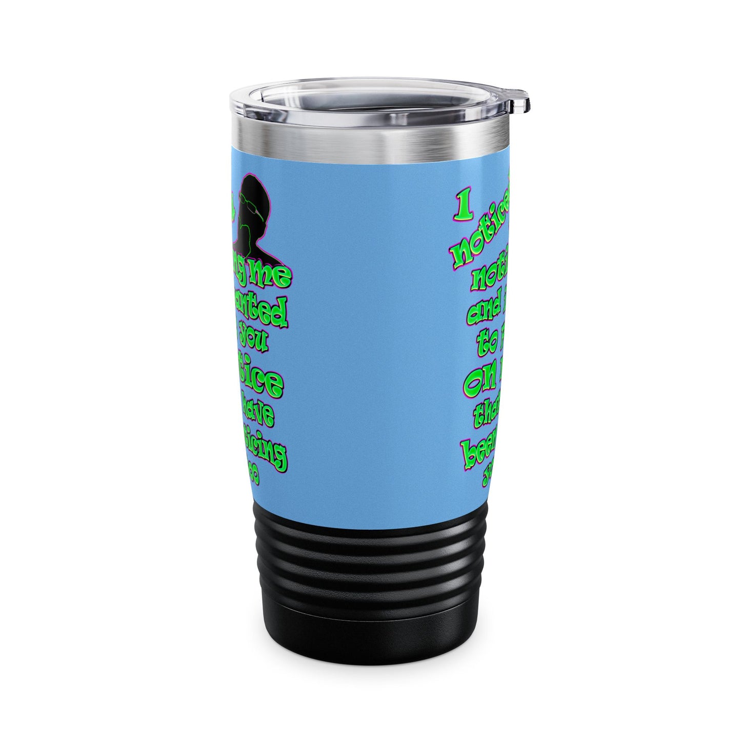 noticed you noticing - Ringneck Tumbler, 20oz (light blue)
