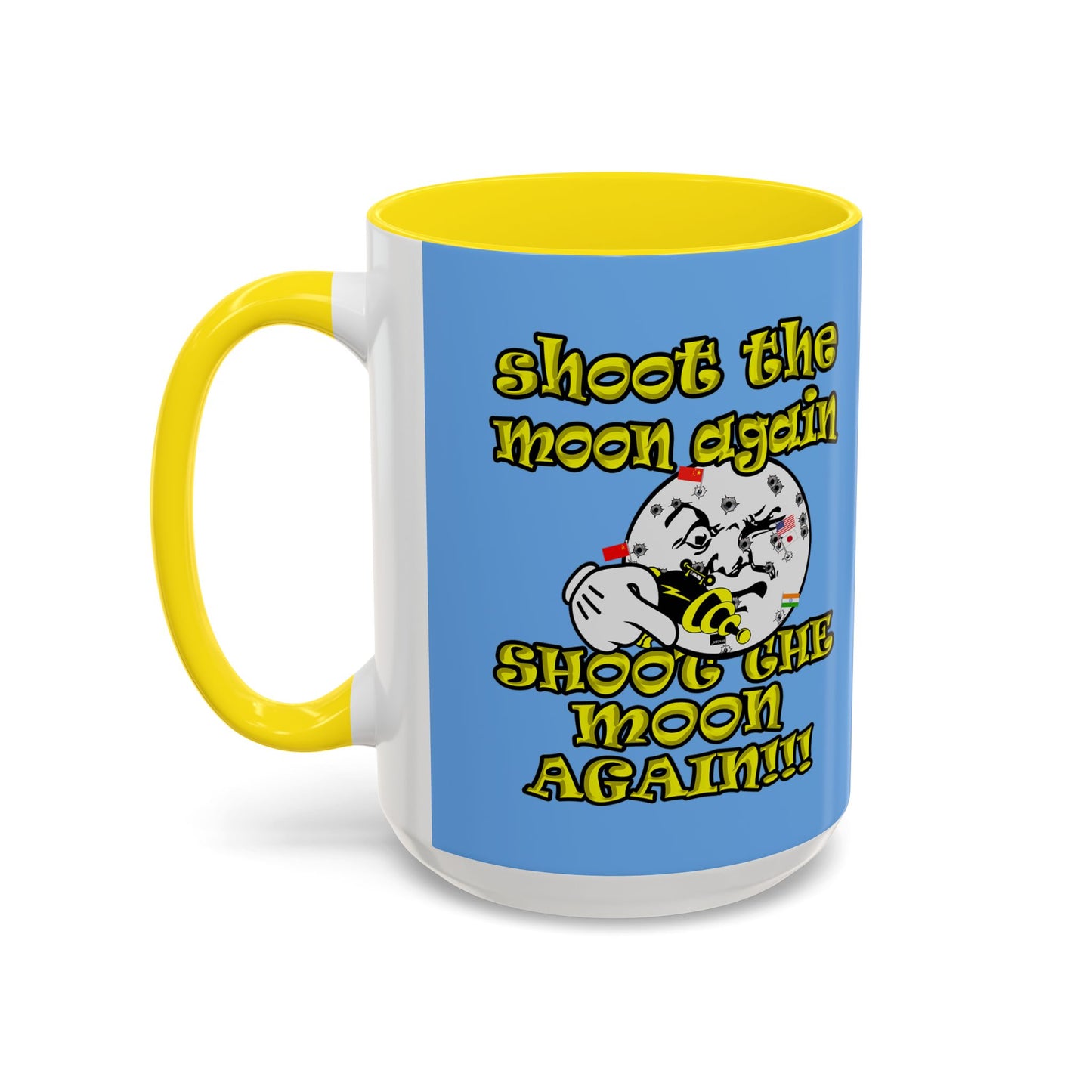 shoot the moon again - Accent Mug (light blue)
