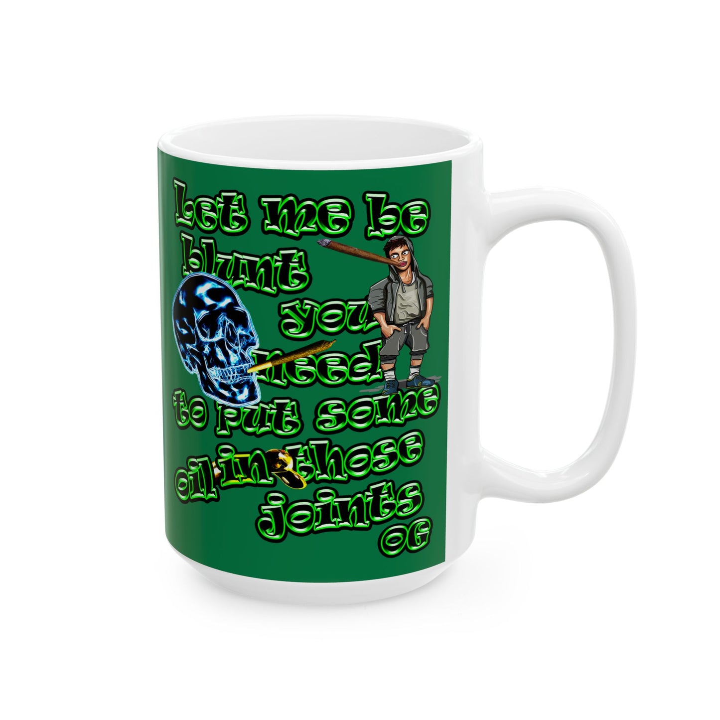 og - White Mug (dark green)