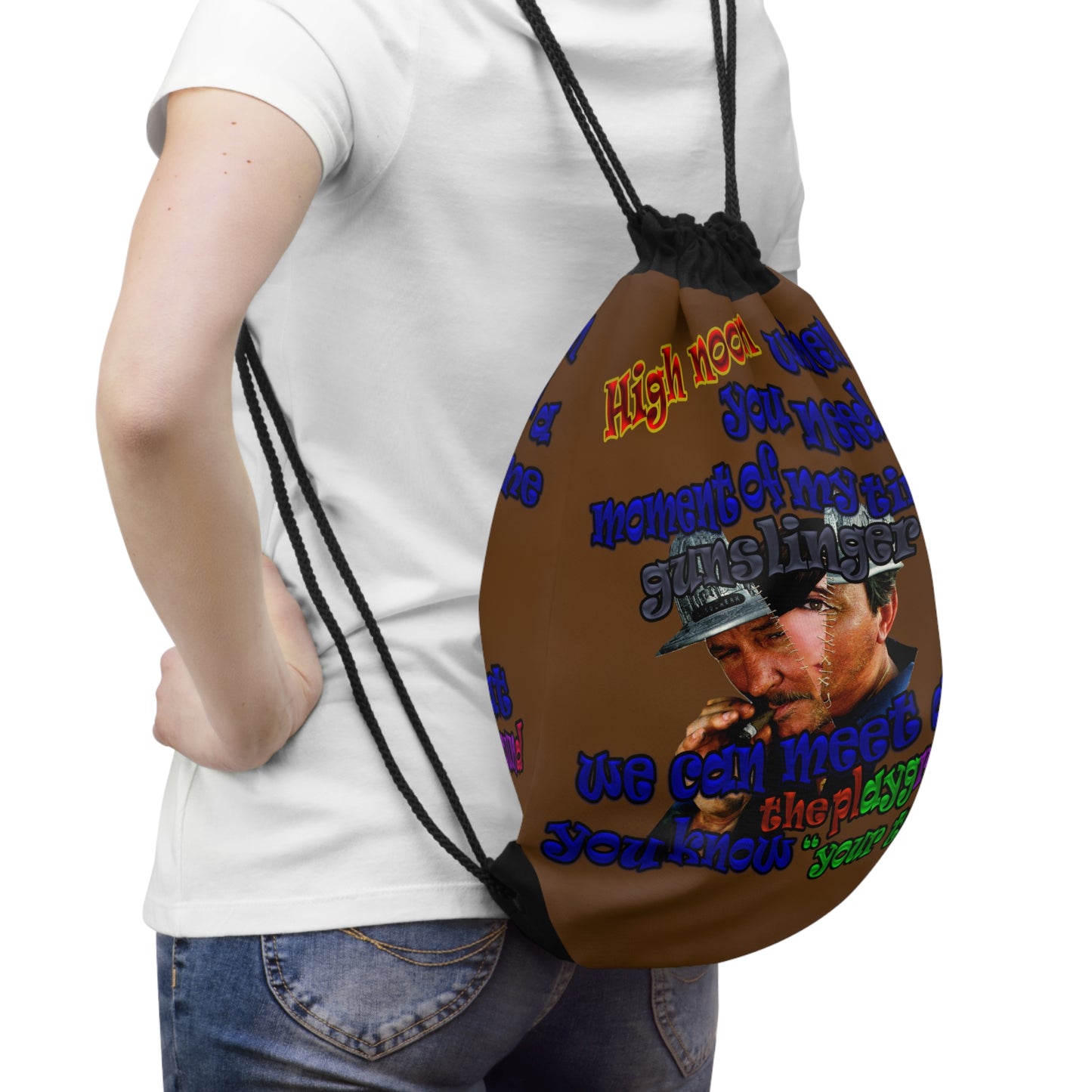 high noon - Drawstring Bag (brown)