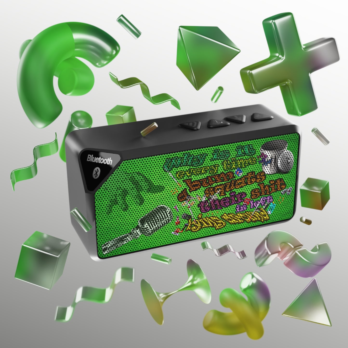 the bum's shit - Jabba Bluetooth Speaker (green turf)