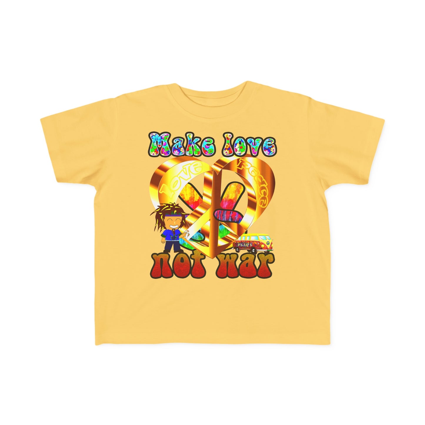 love peace - Toddler's Fine Jersey Tee