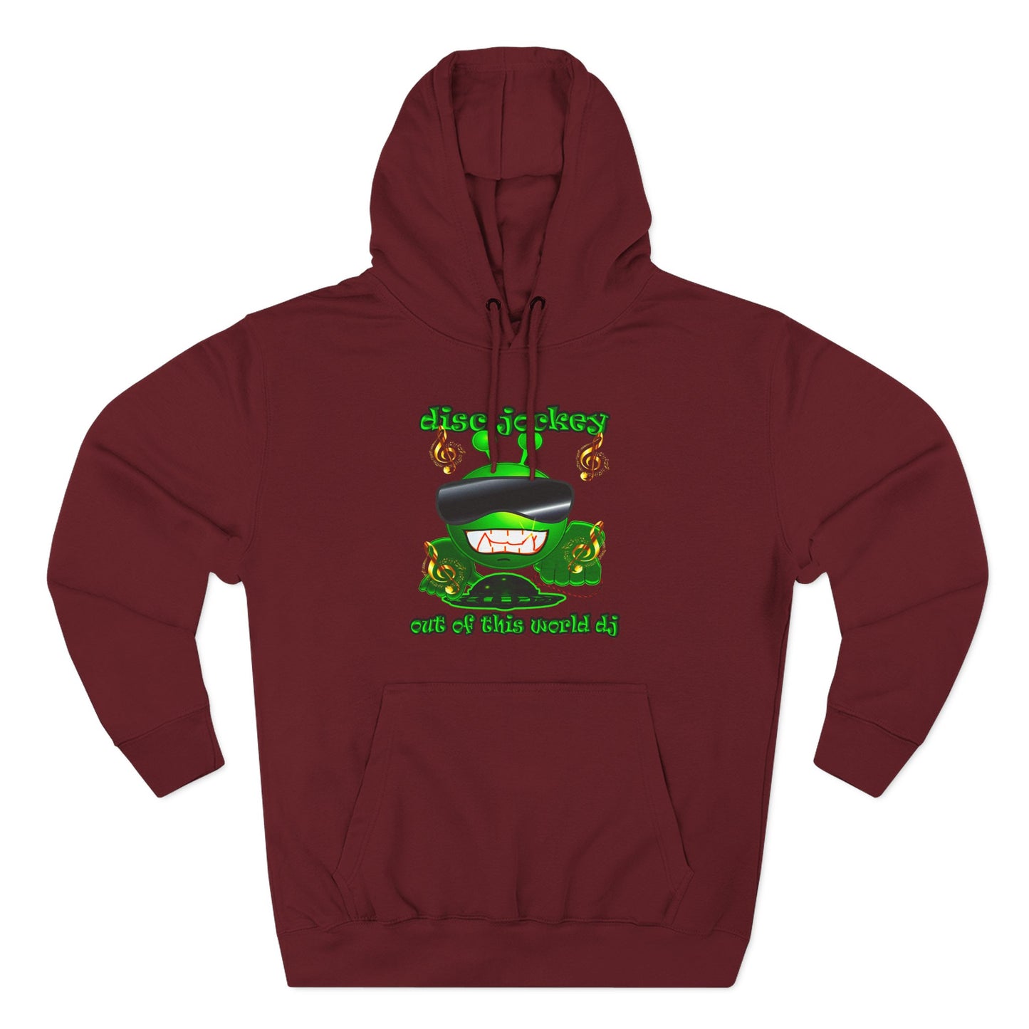 disc jockey - Three-Panel Fleece Hoodie