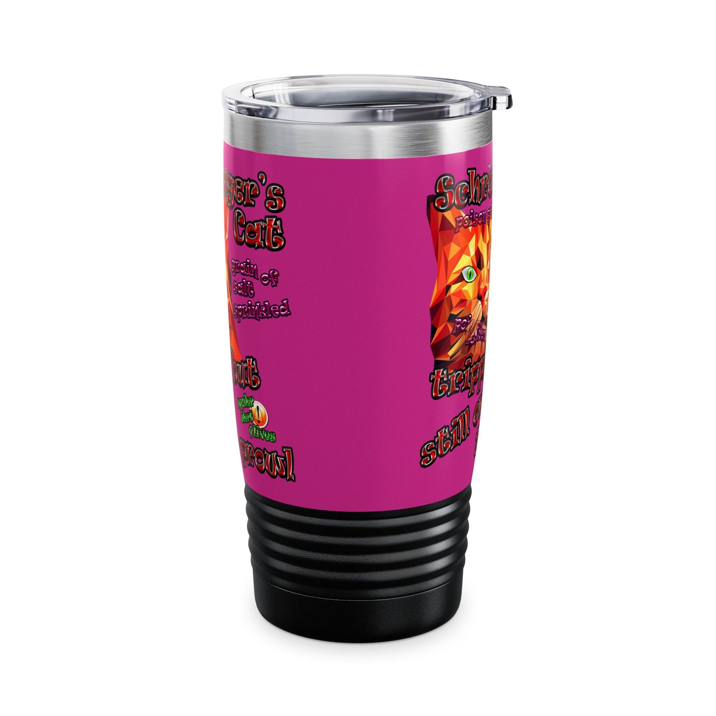 schrodinger's cat - Ringneck Tumbler, 20oz (pink)