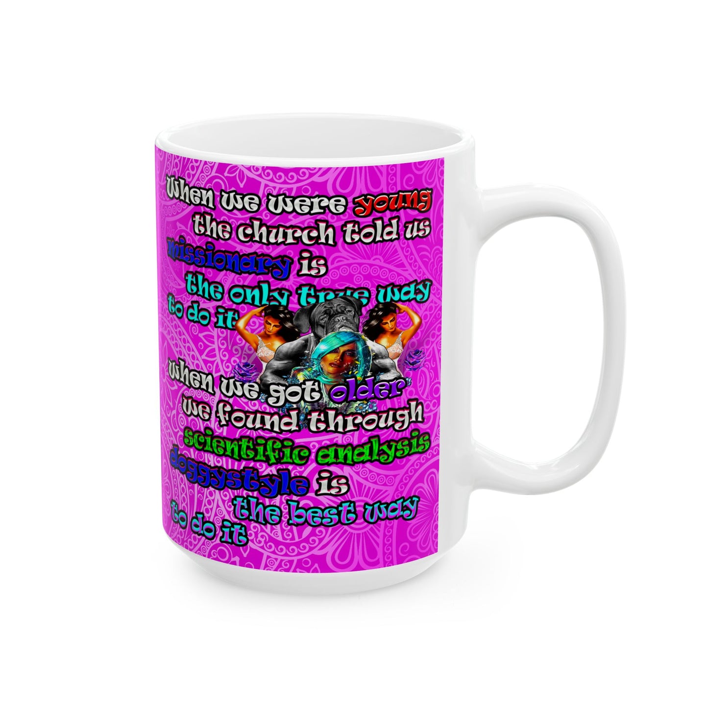 doggystyle - White Mug (pink swirl)