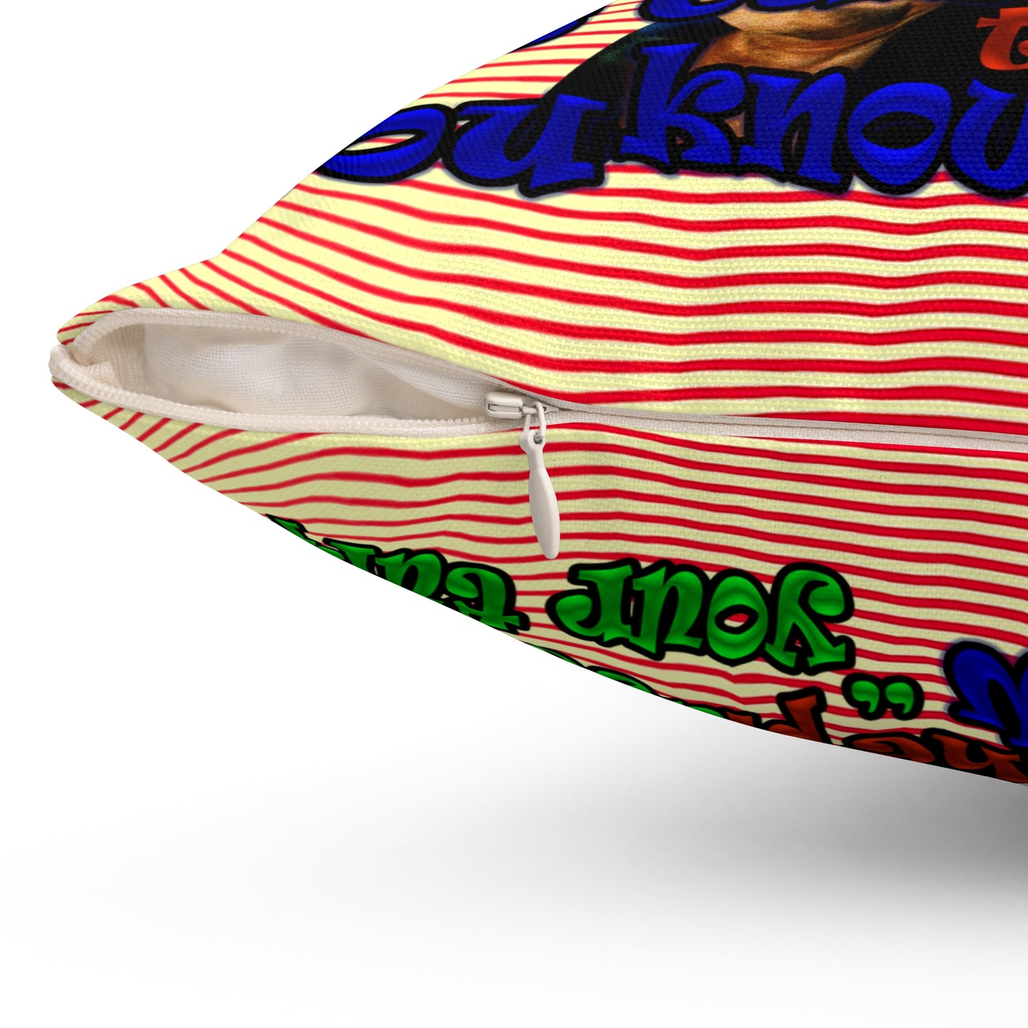 high noon - Spun Polyester Square Pillow - (yellow-orange wave)