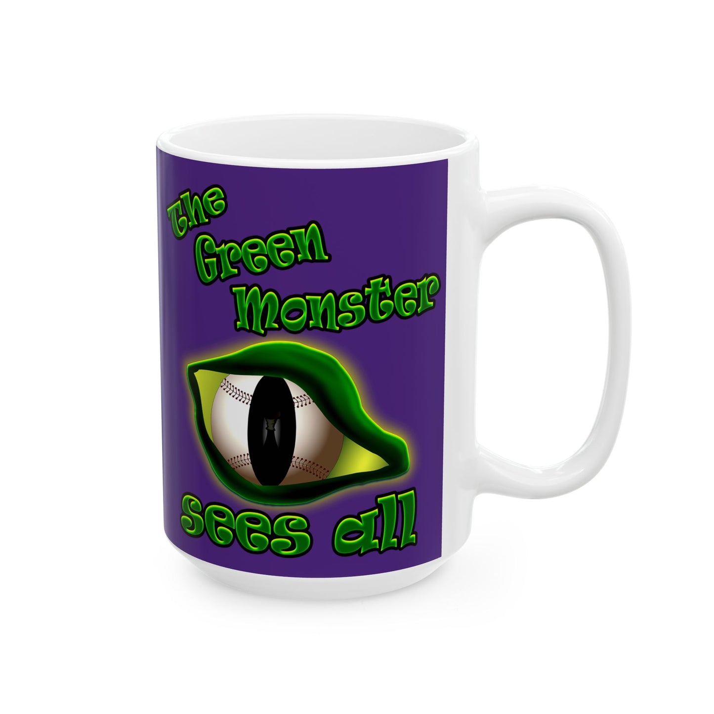 green monster - White Mug (purple)
