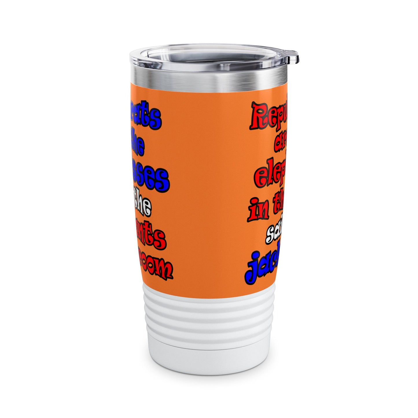 donkeys and elephants - Ringneck Tumbler, 20oz (crusta)
