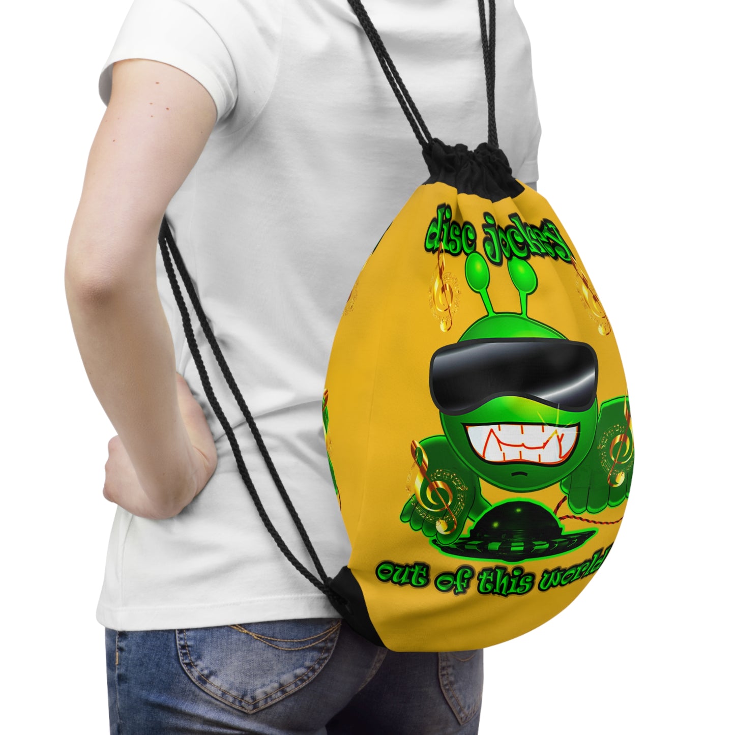 disc jockey - Drawstring Bag (yellow)