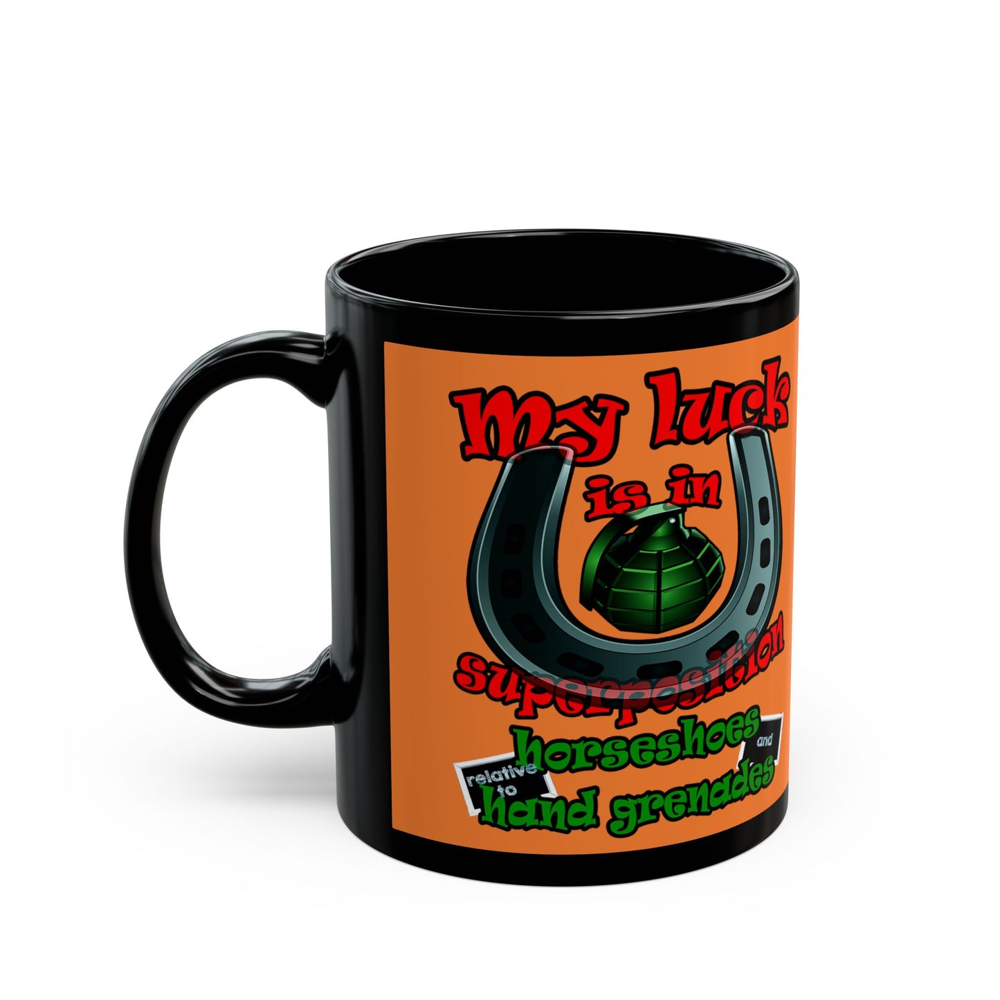 my luck - Black Mug (crusta)