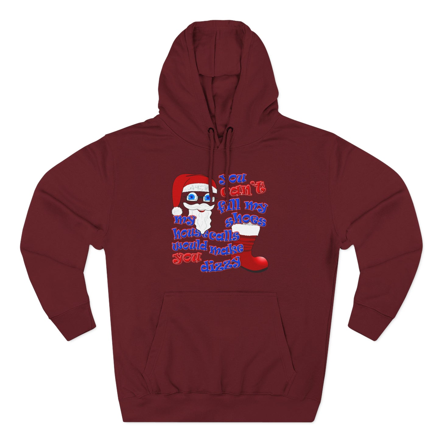 santa's shoes - Three-Panel Fleece Hoodie