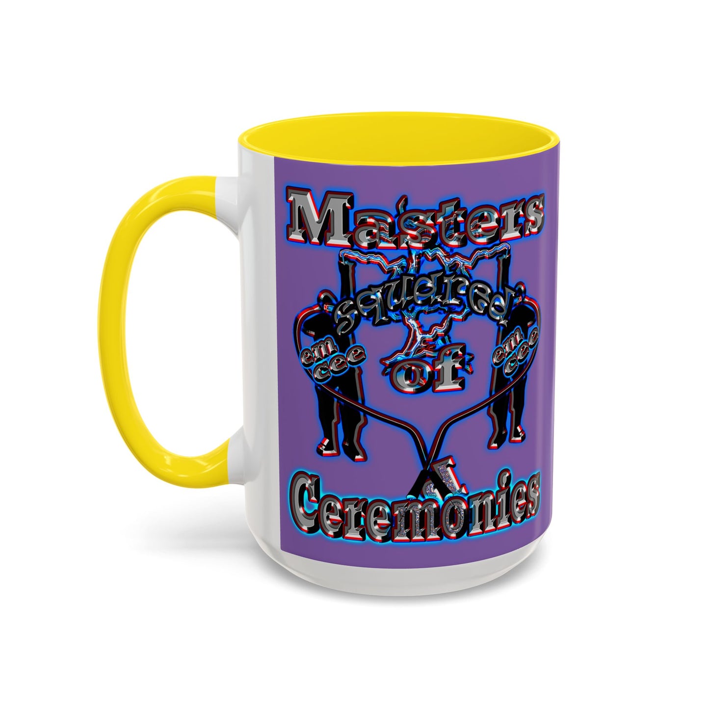 em cee squared - Accent Mug (light purple)