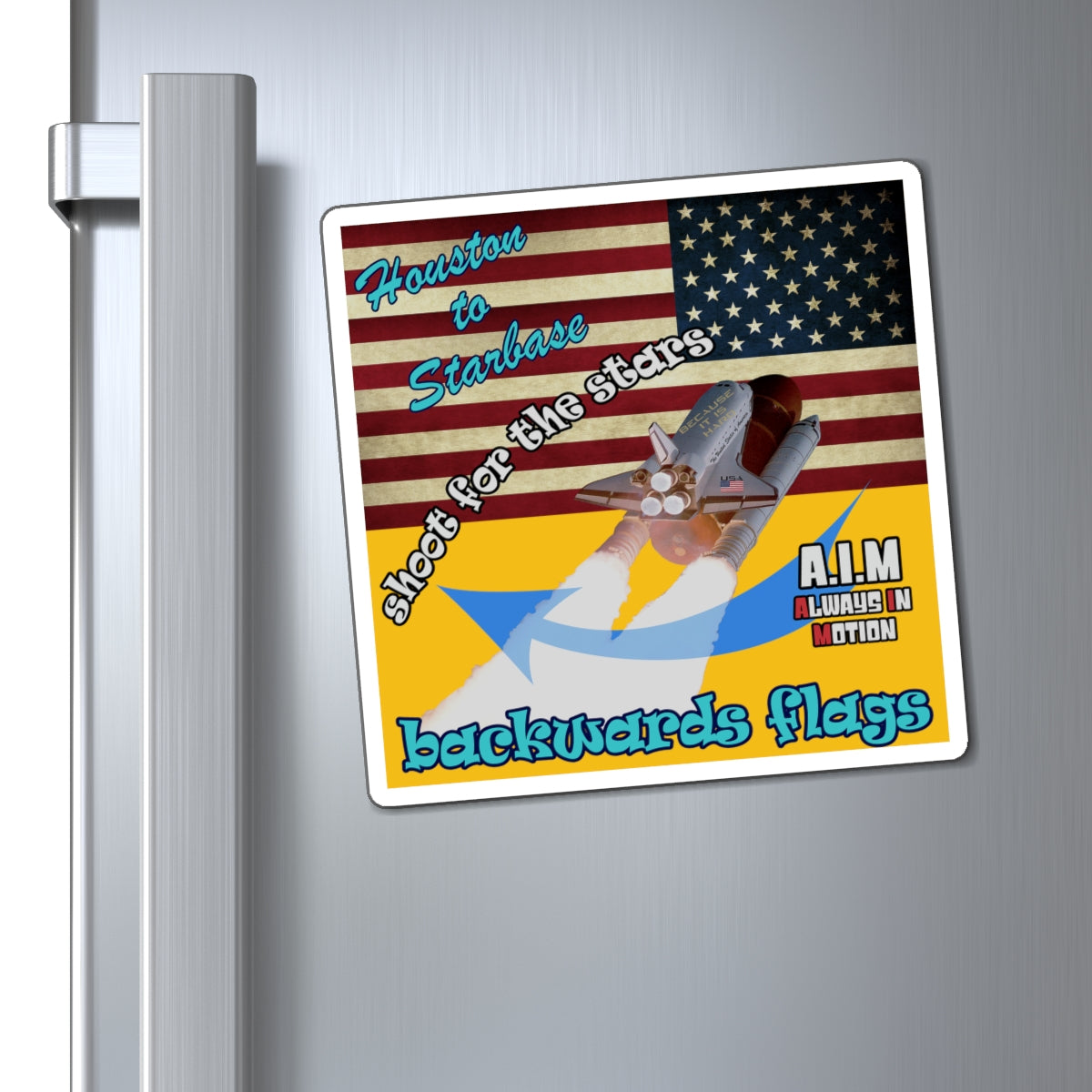 shoot for the stars - Magnets - (yellow)