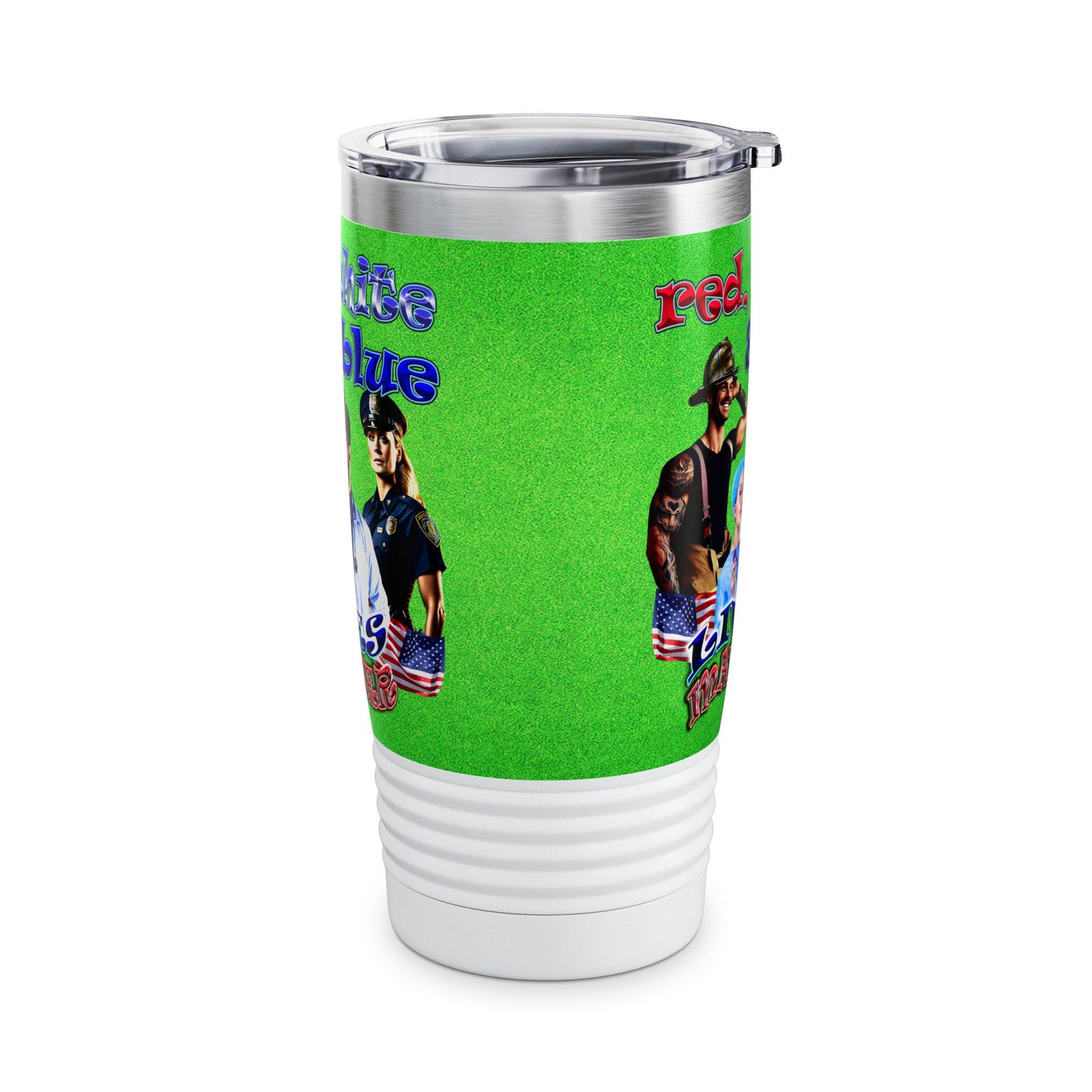 rw&b lives matter - Ringneck Tumbler, 20oz (green turf)