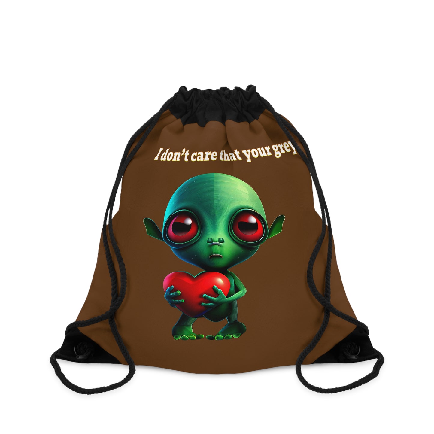 I don't care that your grey - Drawstring Bag (brown)