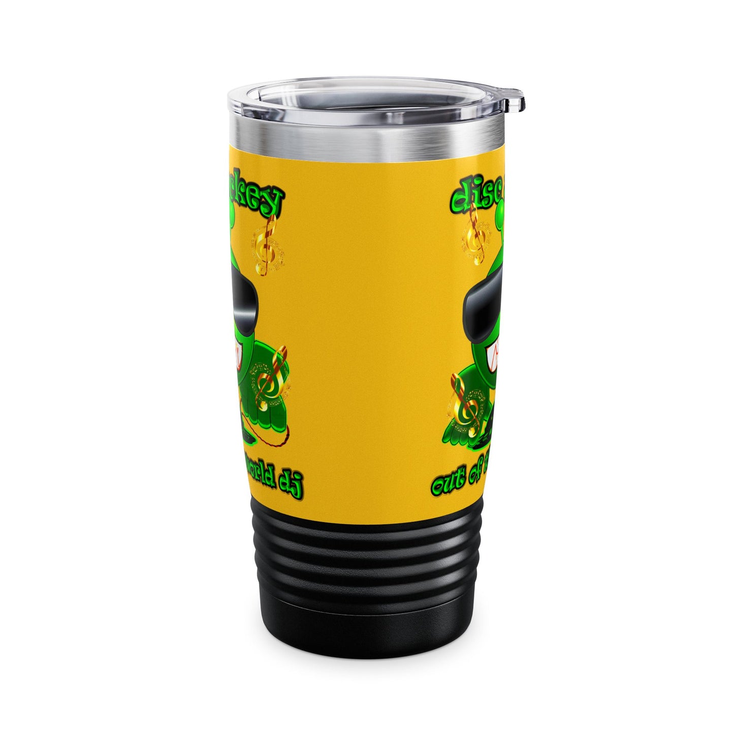 disc jockey - Ringneck Tumbler, 20oz (yellow)