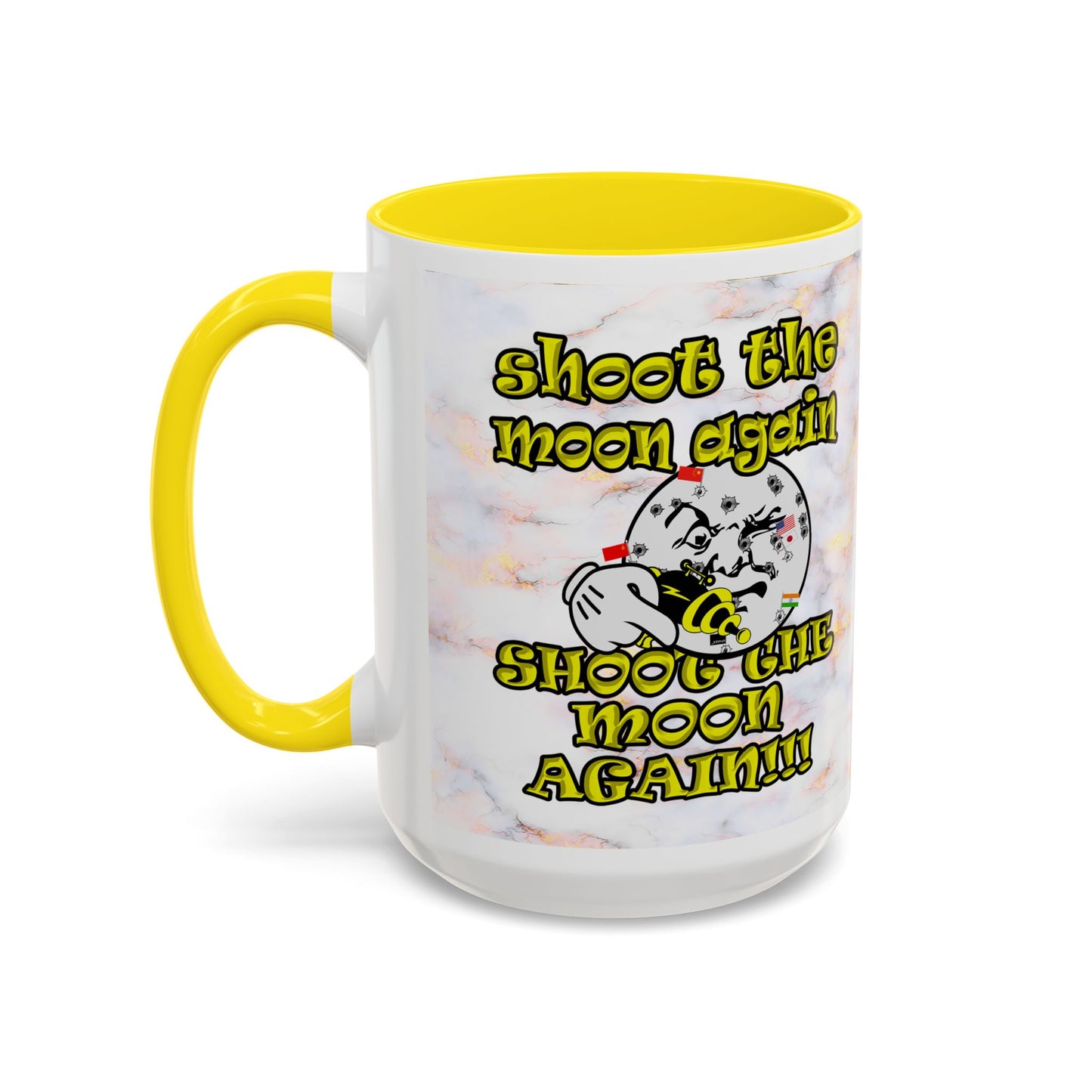 shoot the moon again - Accent Mug (white marble)