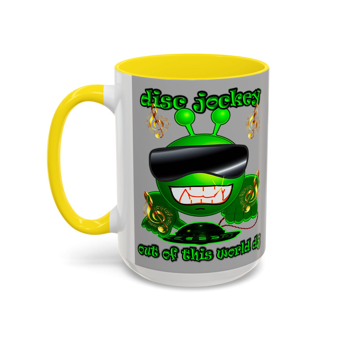 disc jockey - Accent Mug (light grey)