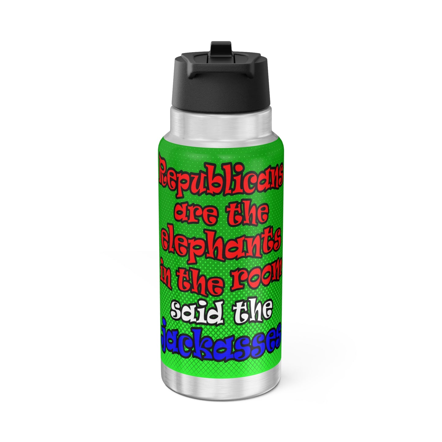 donkeys and elephants - Gator Tumbler, 32oz (logo green)