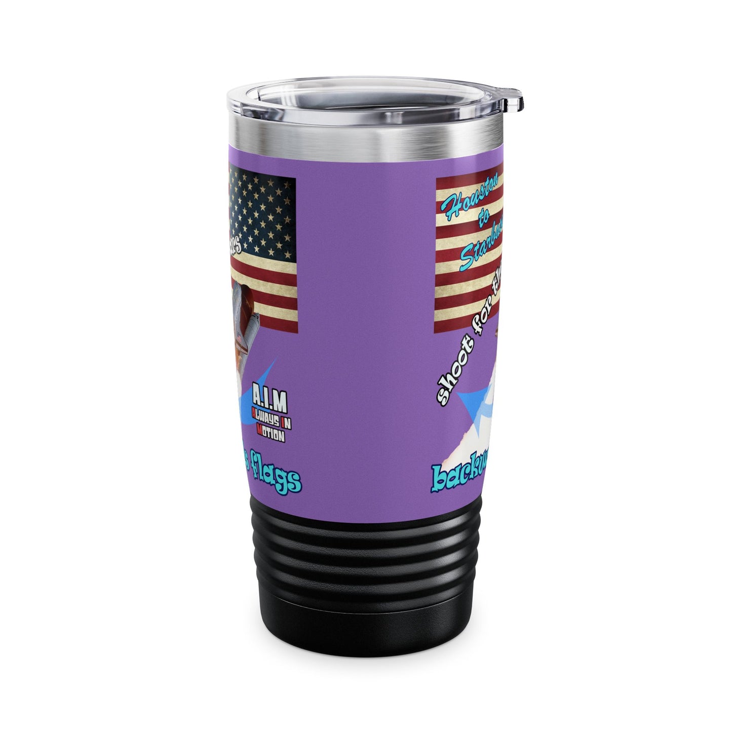shoot for the stars - Ringneck Tumbler, 20oz (light purple)