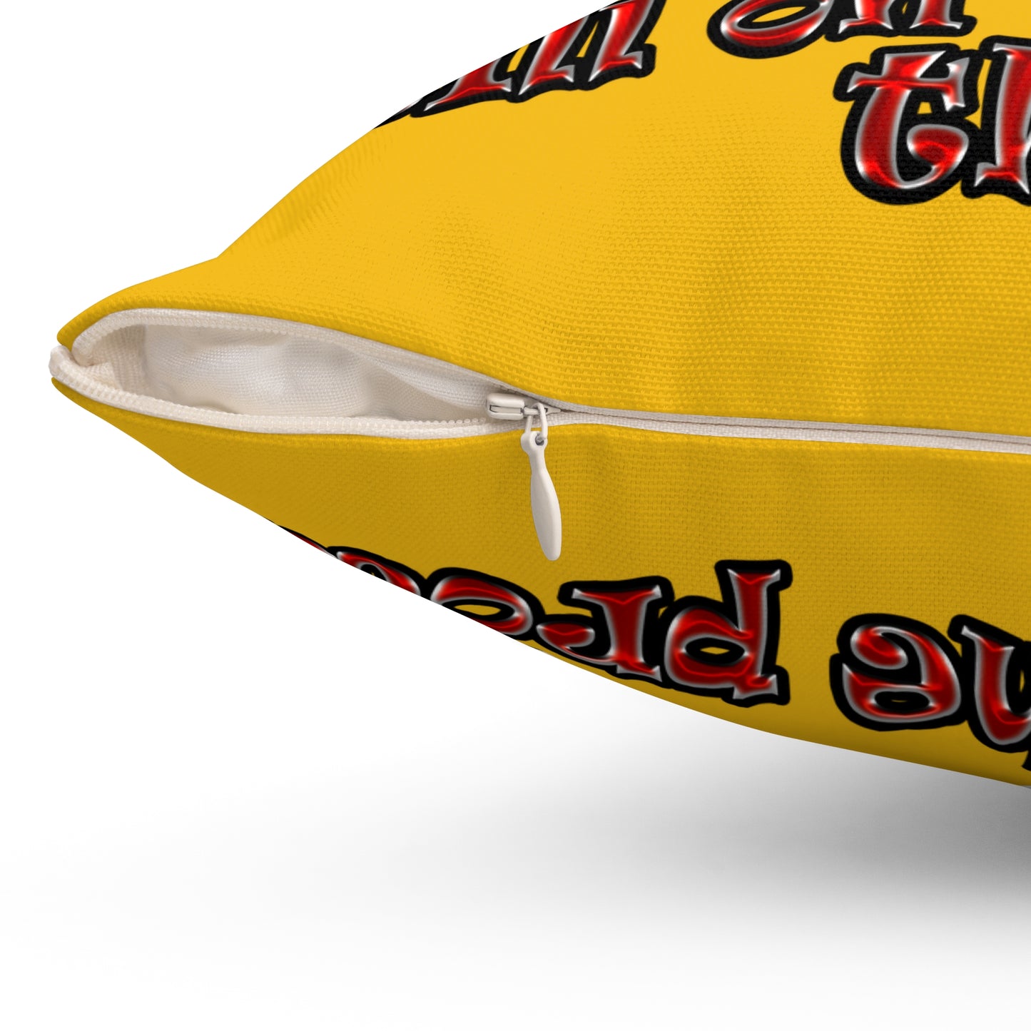 schrodinger's cat - Spun Polyester Square Pillow - (yellow)