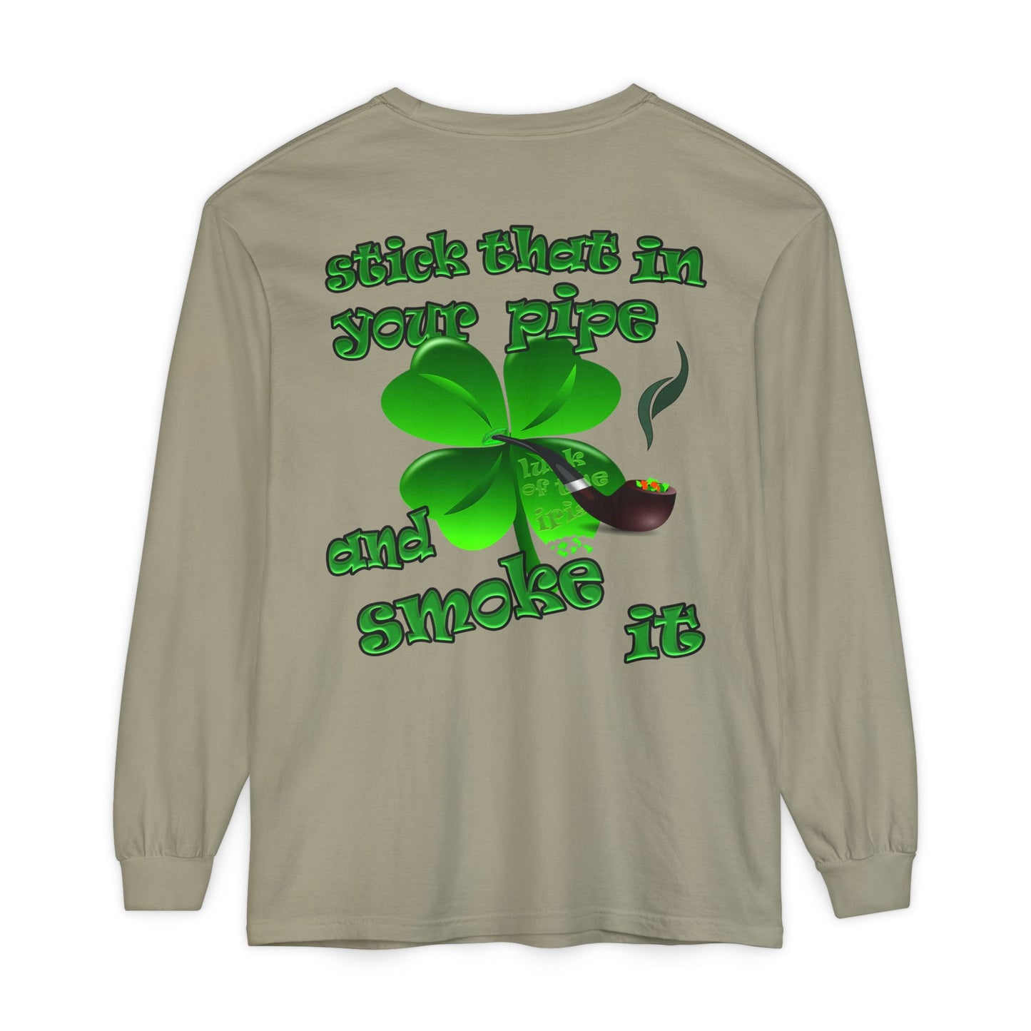 celtics logo - Unisex Garment-dyed Long Sleeve T-Shirt