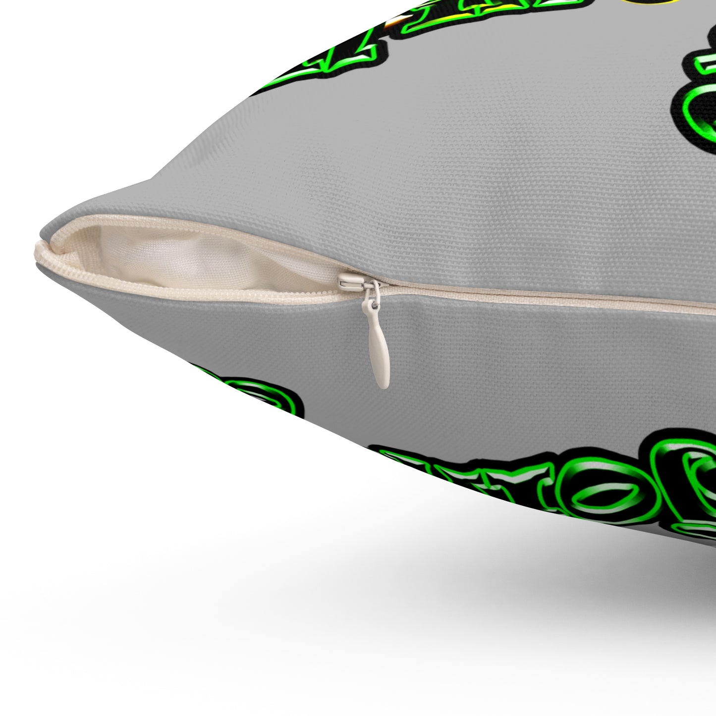 og - Spun Polyester Square Pillow - (light grey)