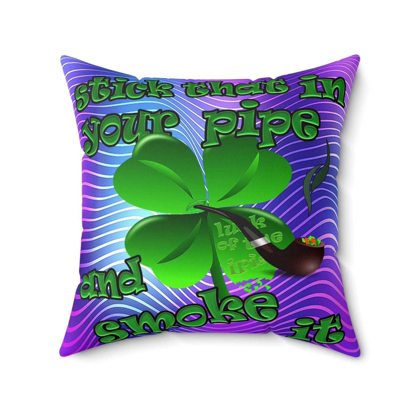 celtics logo - Faux Suede Square Pillow - (purple wave)