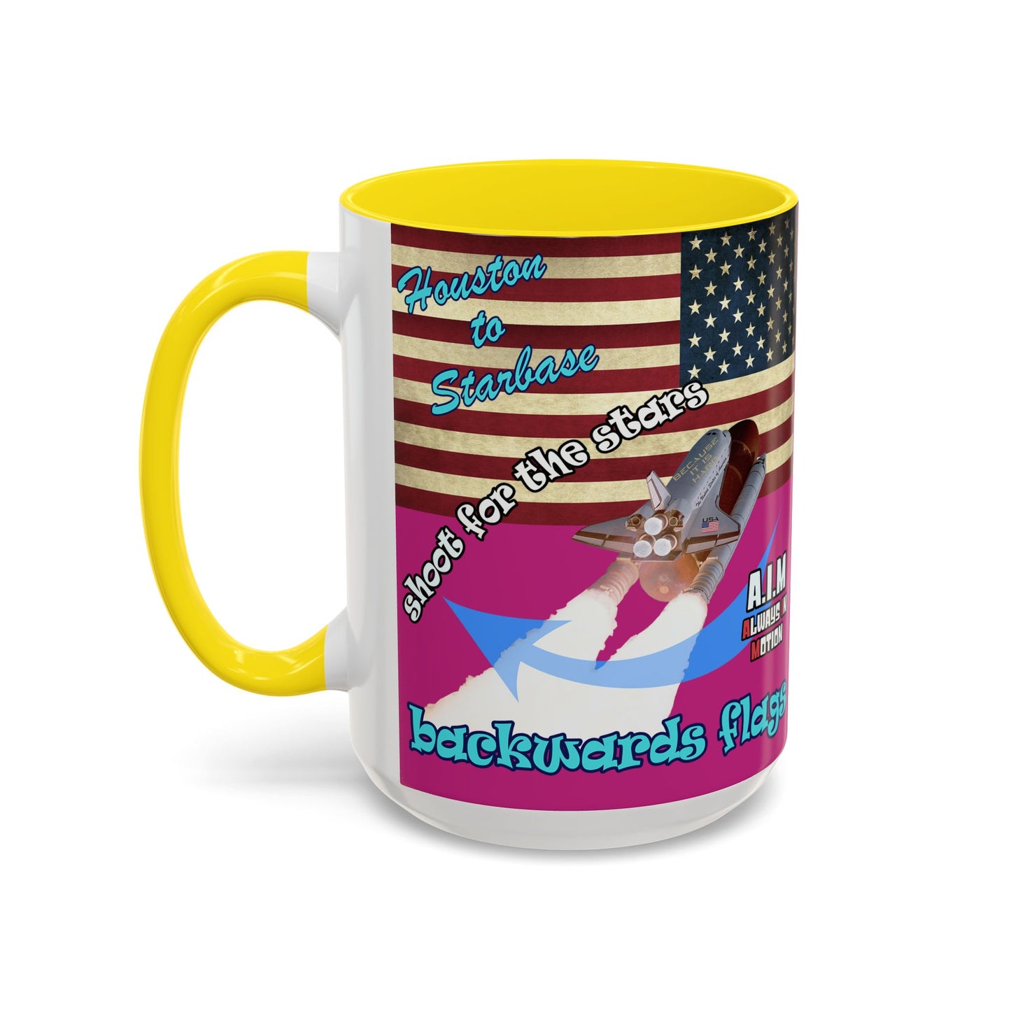shoot for the stars - Accent Mug (pink)