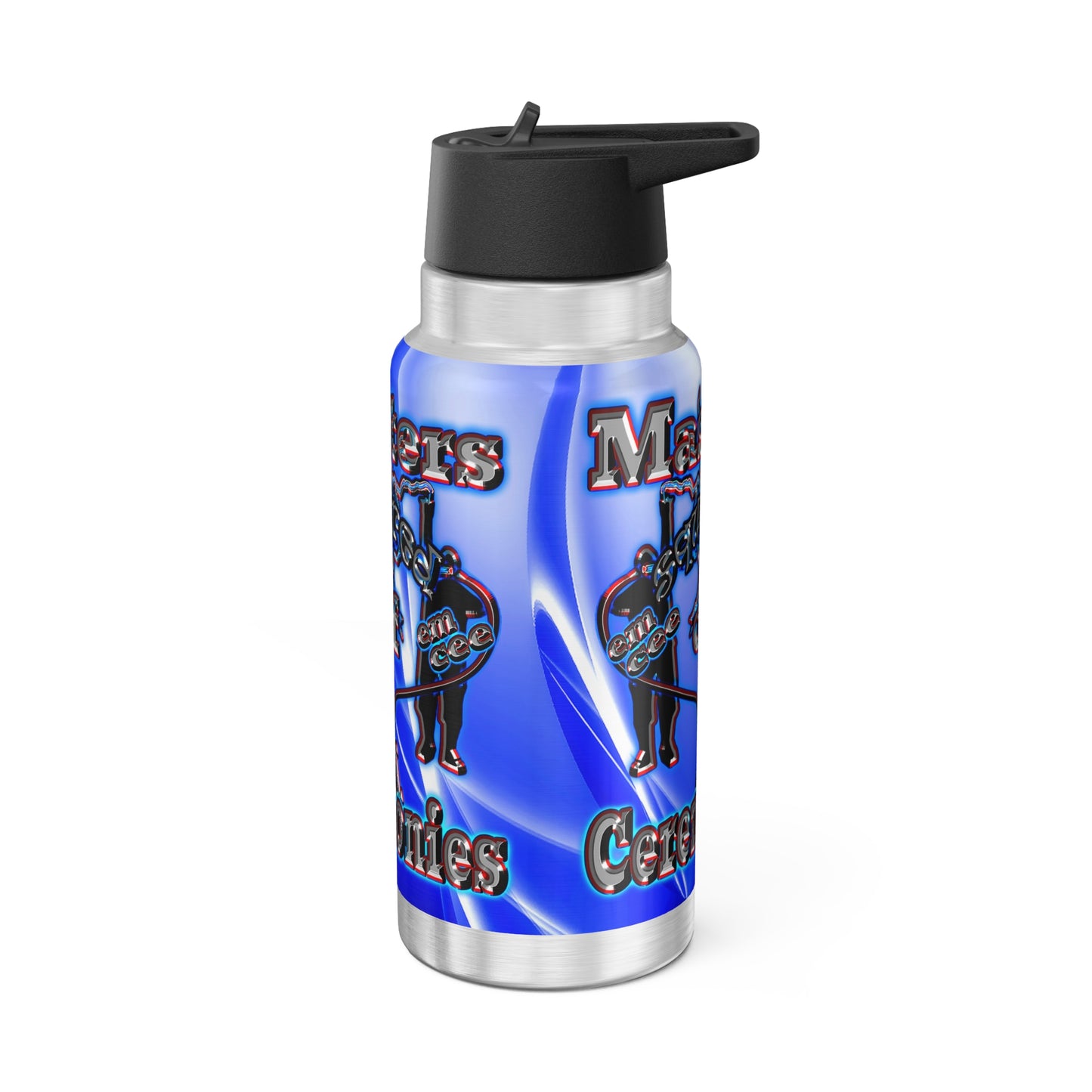 em cee squared - Gator Tumbler, 32oz (blue-white wave)