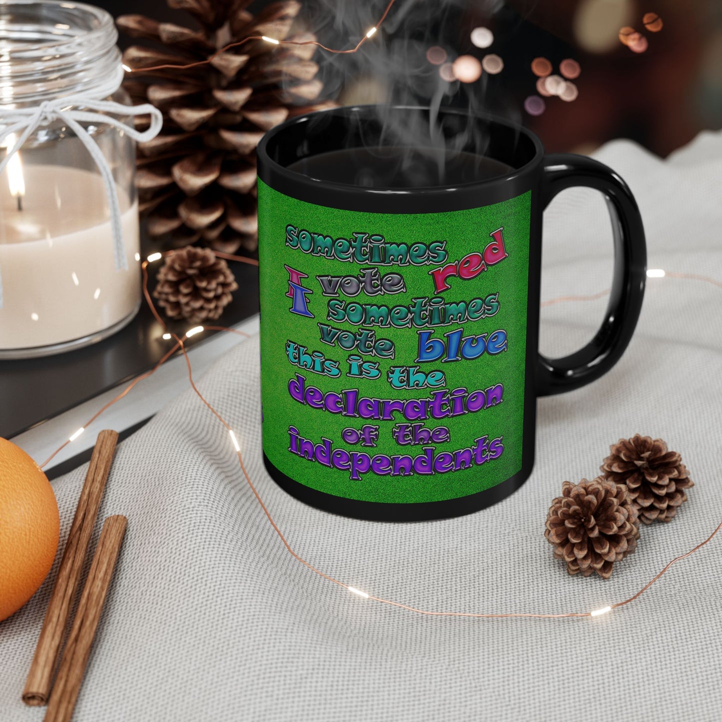 declaration of the independents - Black Mug (green turf)