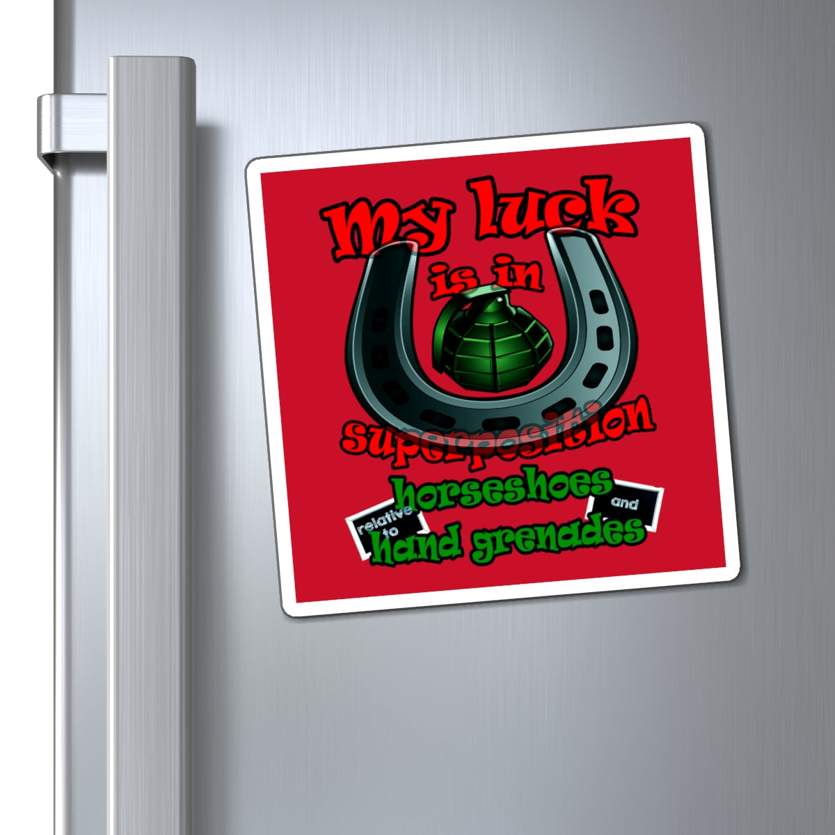 my luck - Magnets - (dark red)