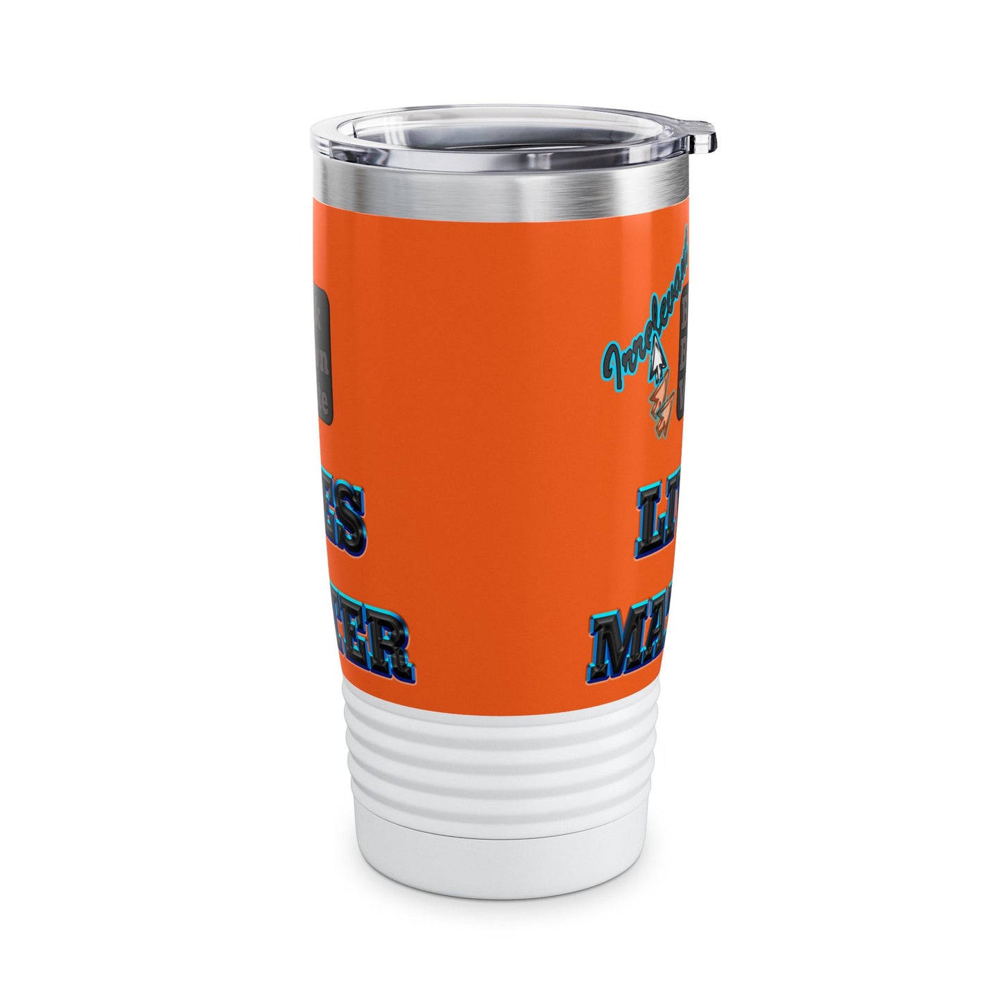 irrelevant - Ringneck Tumbler, 20oz (orange)