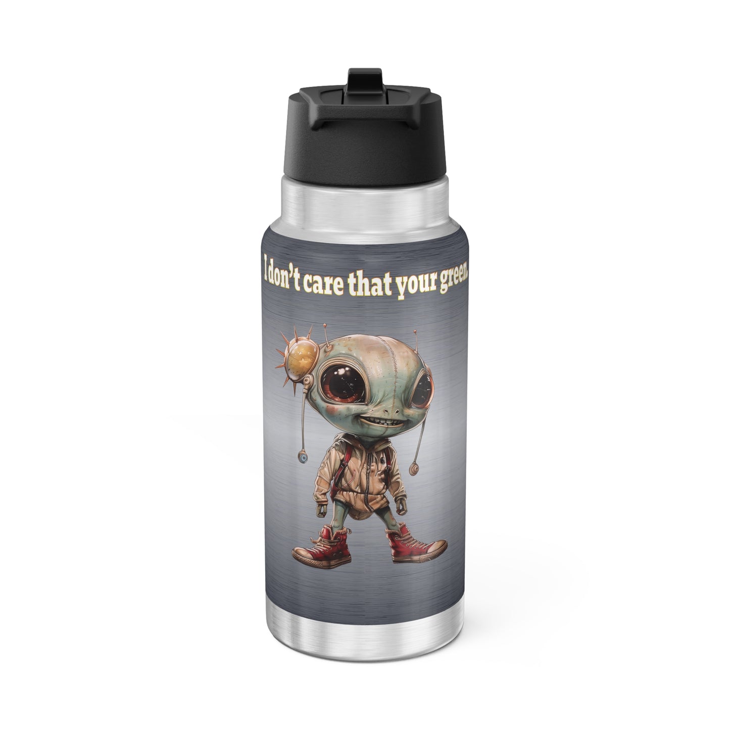 I don't care that your grey - Gator Tumbler, 32oz (brushed nickel)