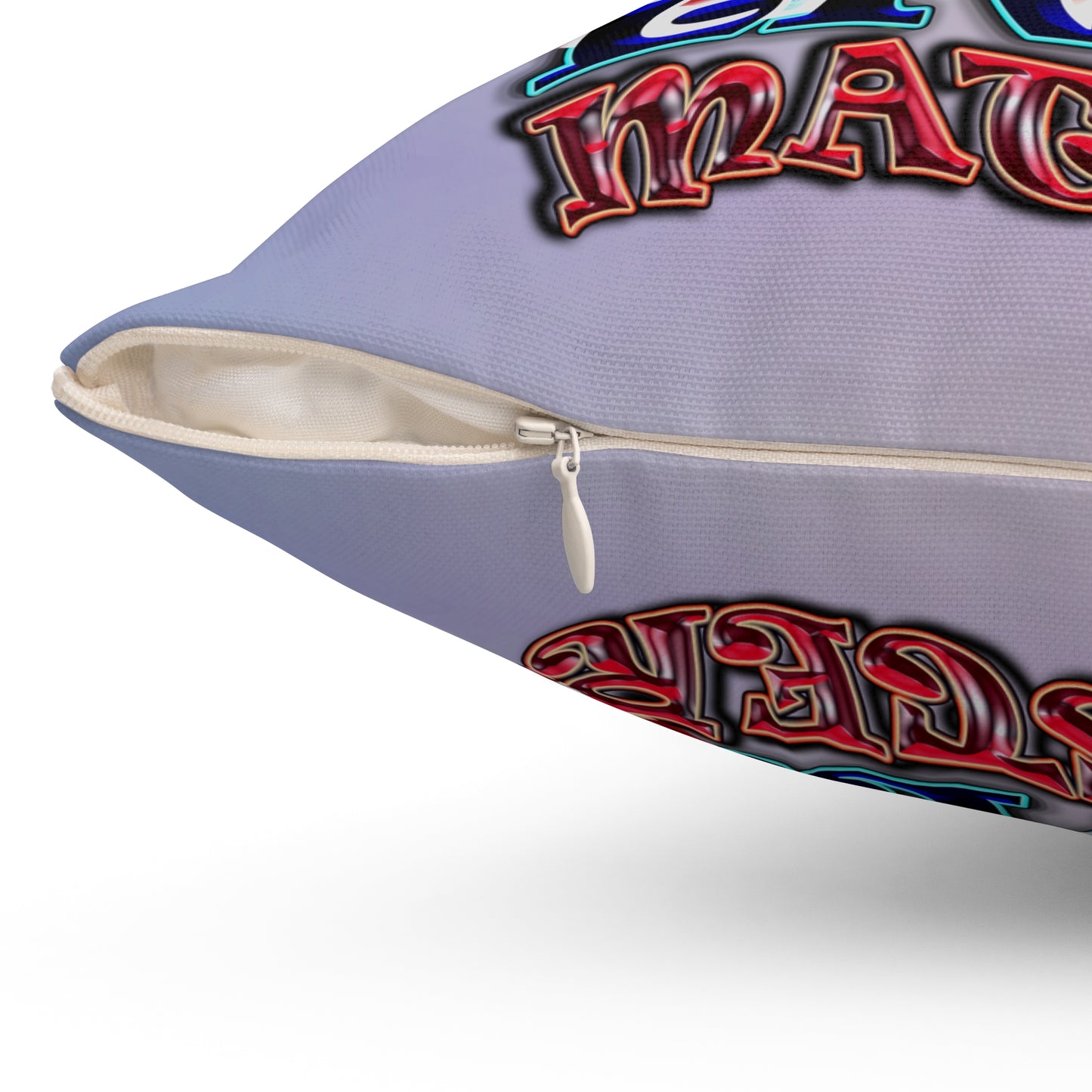rw&b lives matter - Spun Polyester Square Pillow - (light blue-pink wave)