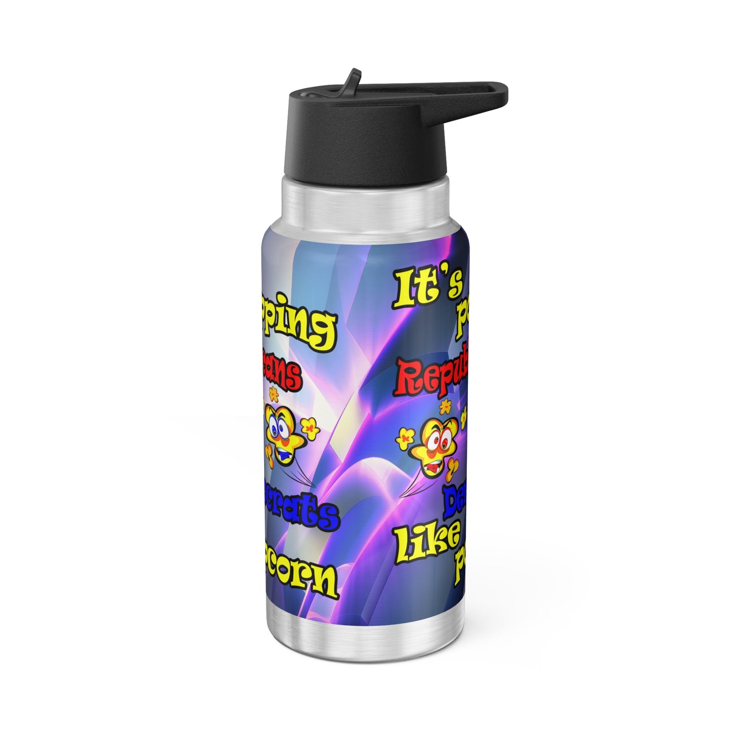 popping like popcorn - Gator Tumbler, 32oz (grey-pink wave)