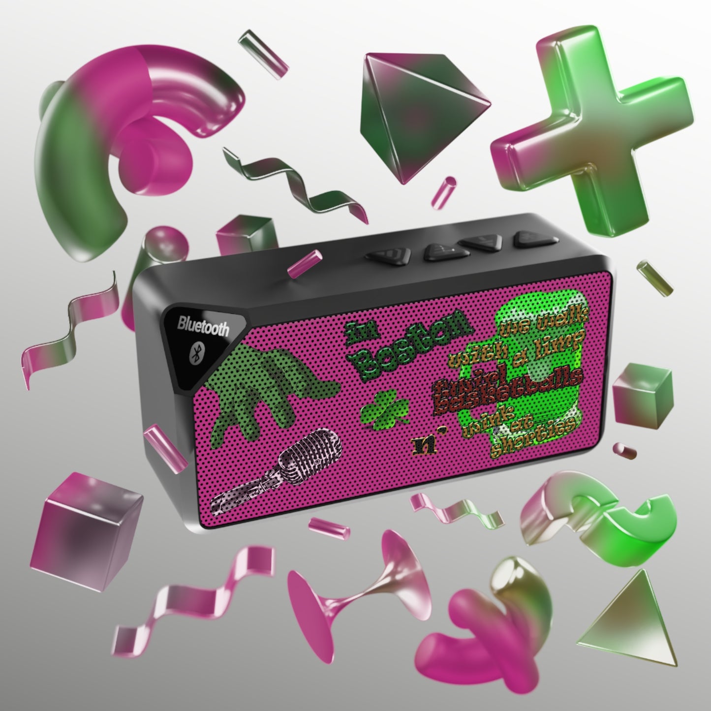 celtics logo - Jabba Bluetooth Speaker (pink)