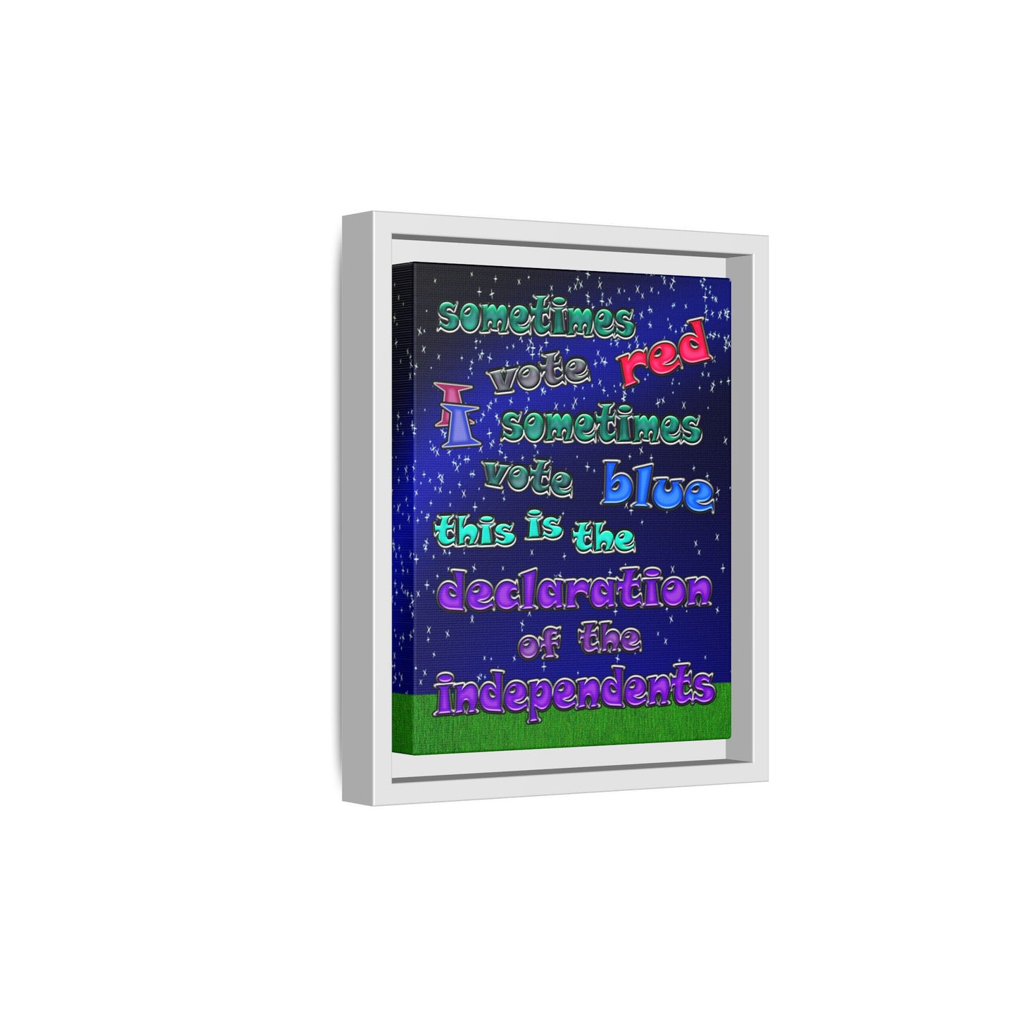 declaration of the independents - framed canvas art ('snoops' background)