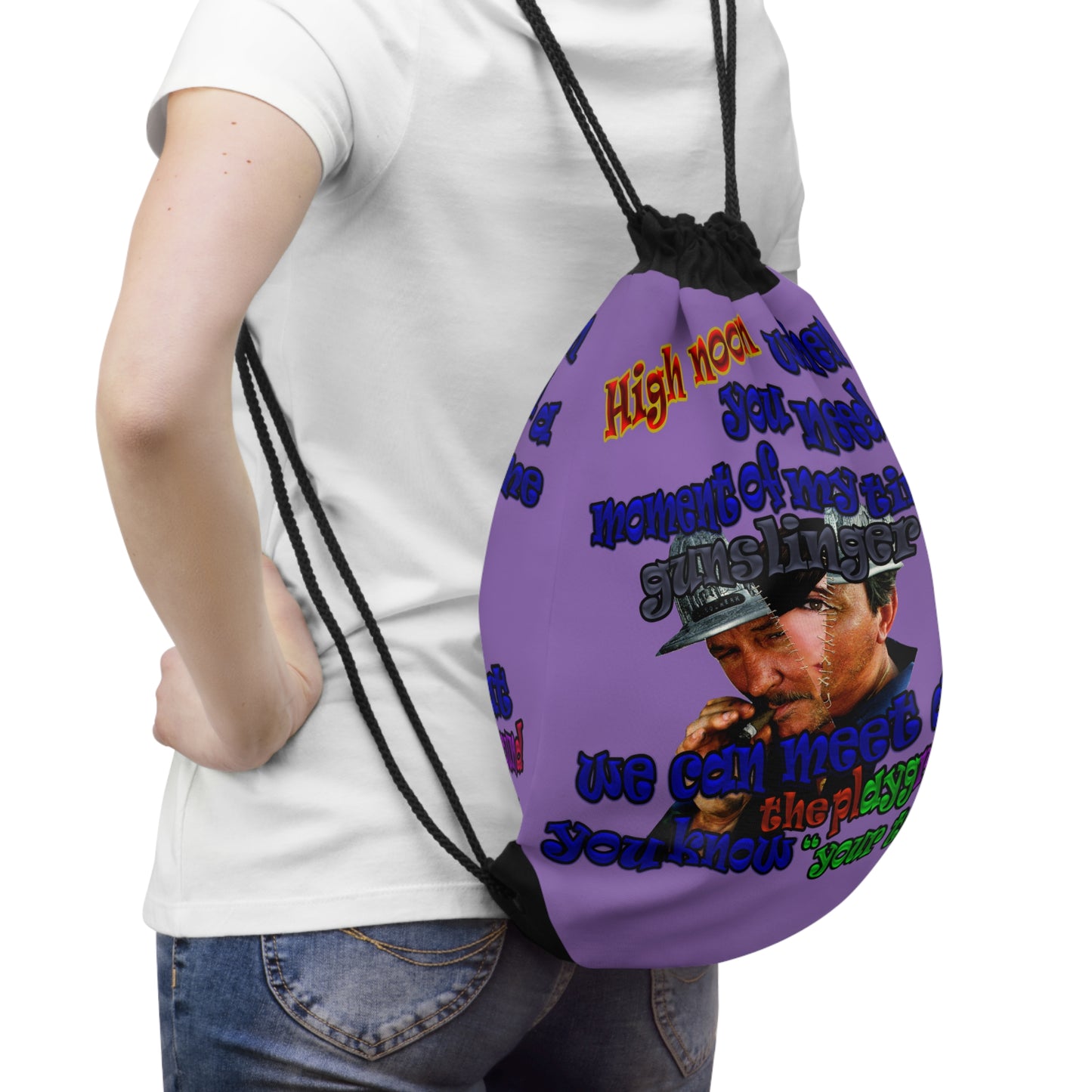 high noon - Drawstring Bag (light purple)