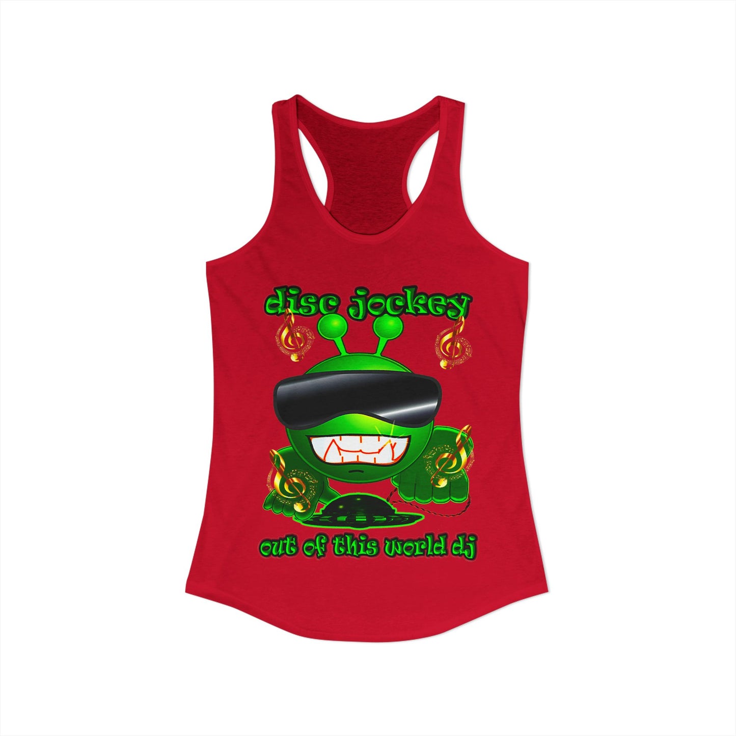 disc jockey - Women's Ideal Racerback Tank