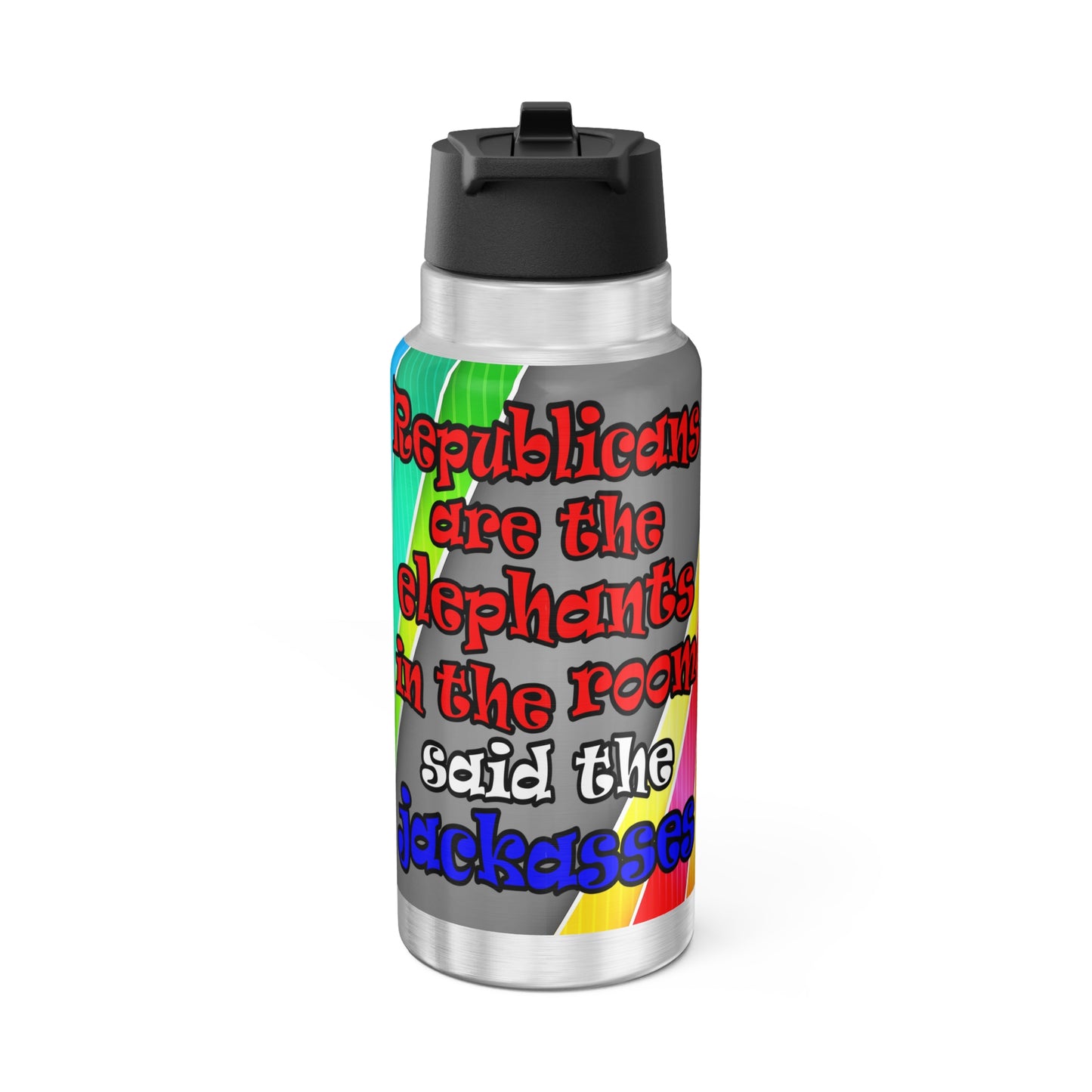 donkeys and elephants - Gator Tumbler, 32oz (rainbow split)