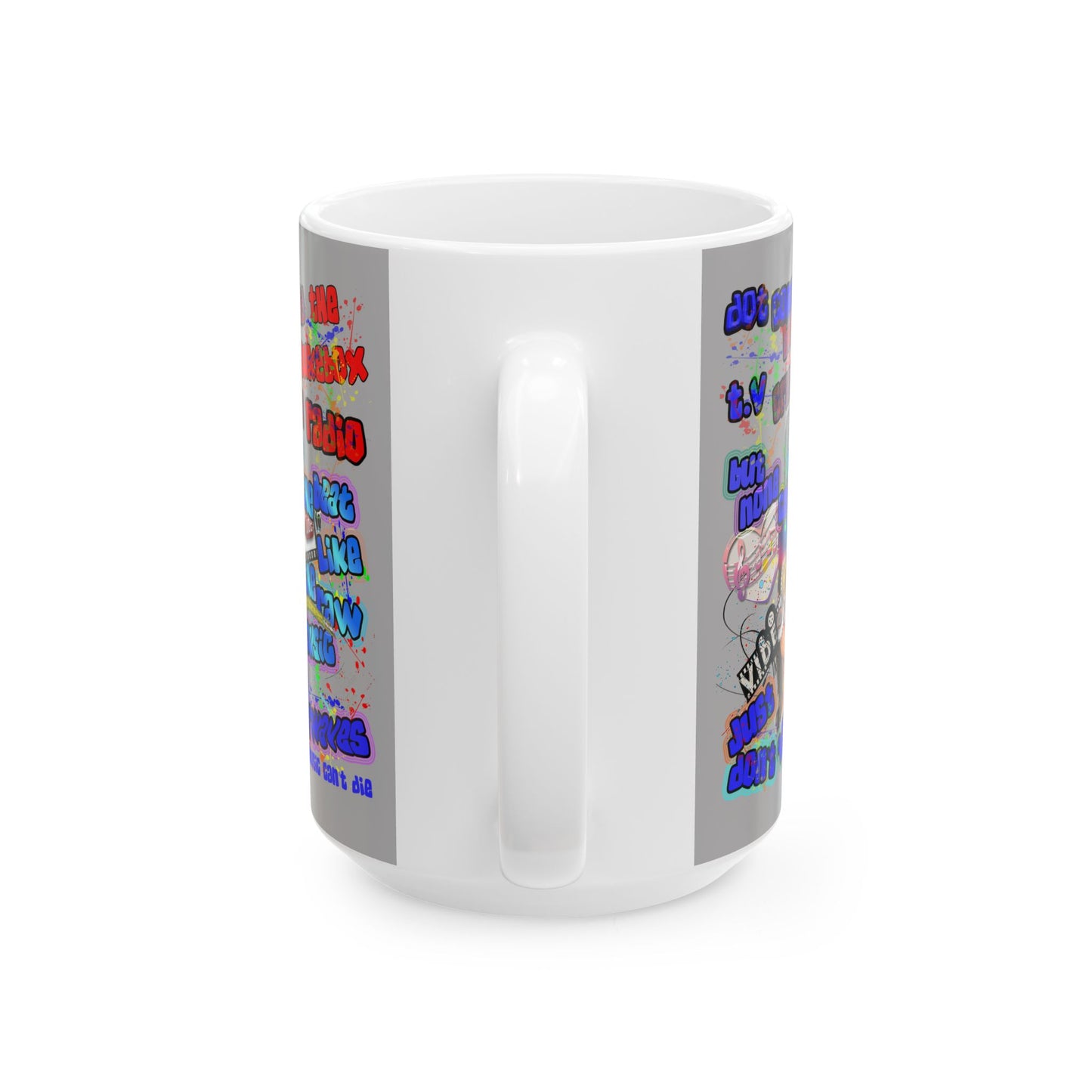 drop the beat - White Mug (light grey)