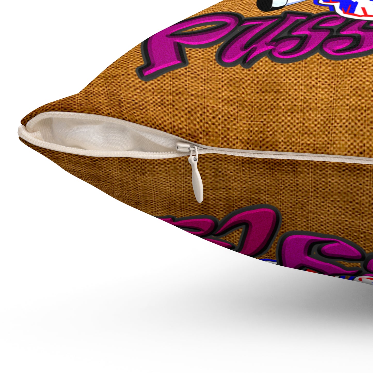 tag that - Spun Polyester Square Pillow - (dichromatic brown papyrus)
