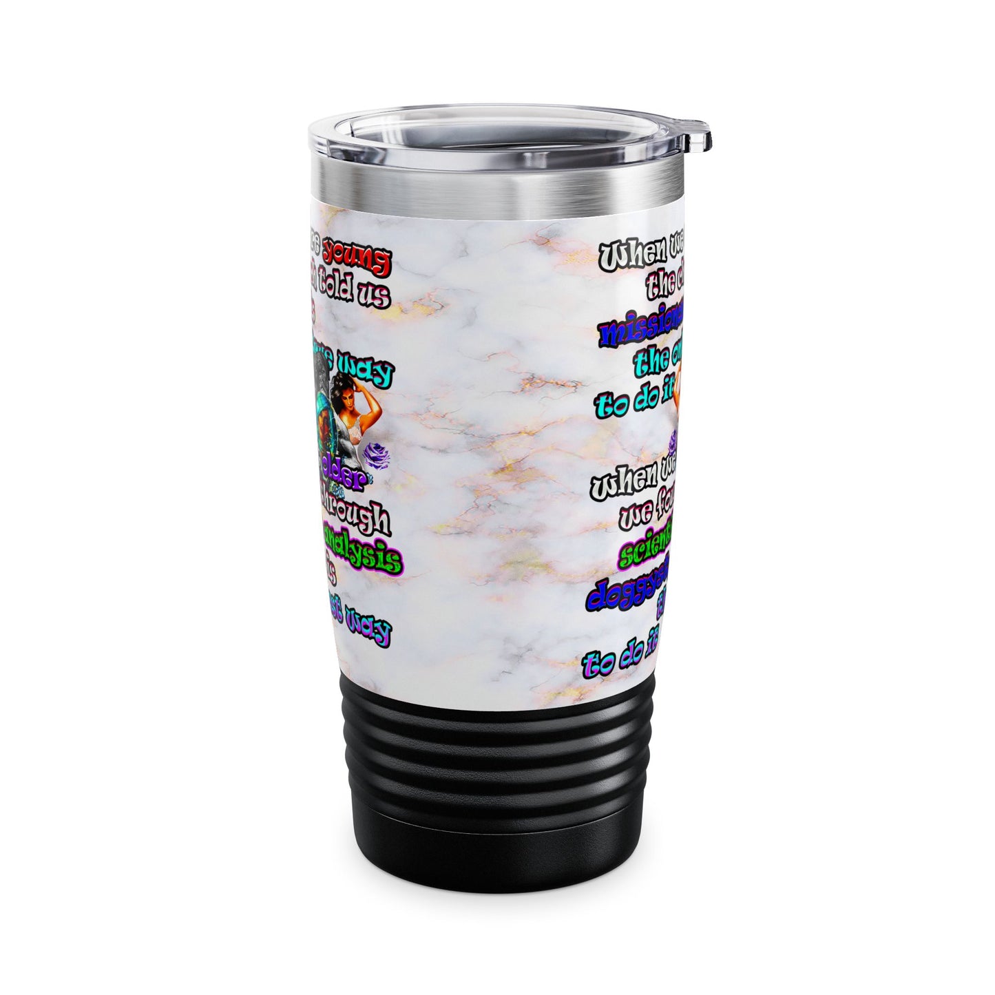 doggystyle - Ringneck Tumbler, 20oz (white marble)