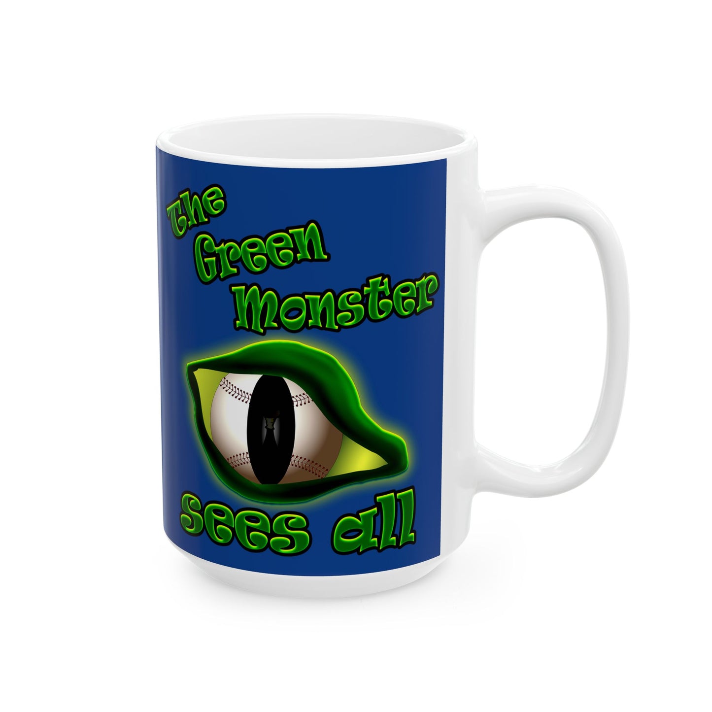 green monster - White Mug (dark blue)