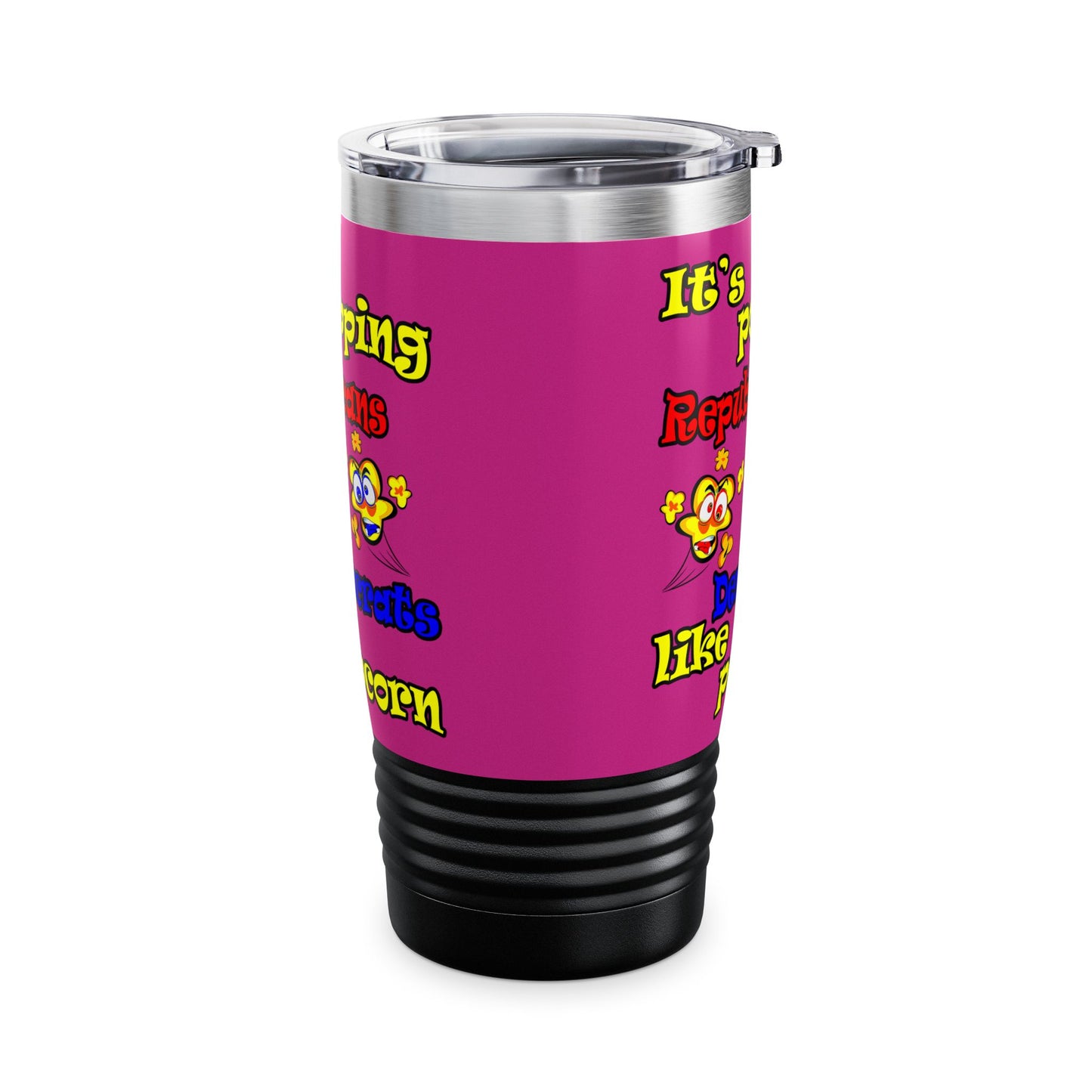 popping like popcorn - Ringneck Tumbler, 20oz (pink)